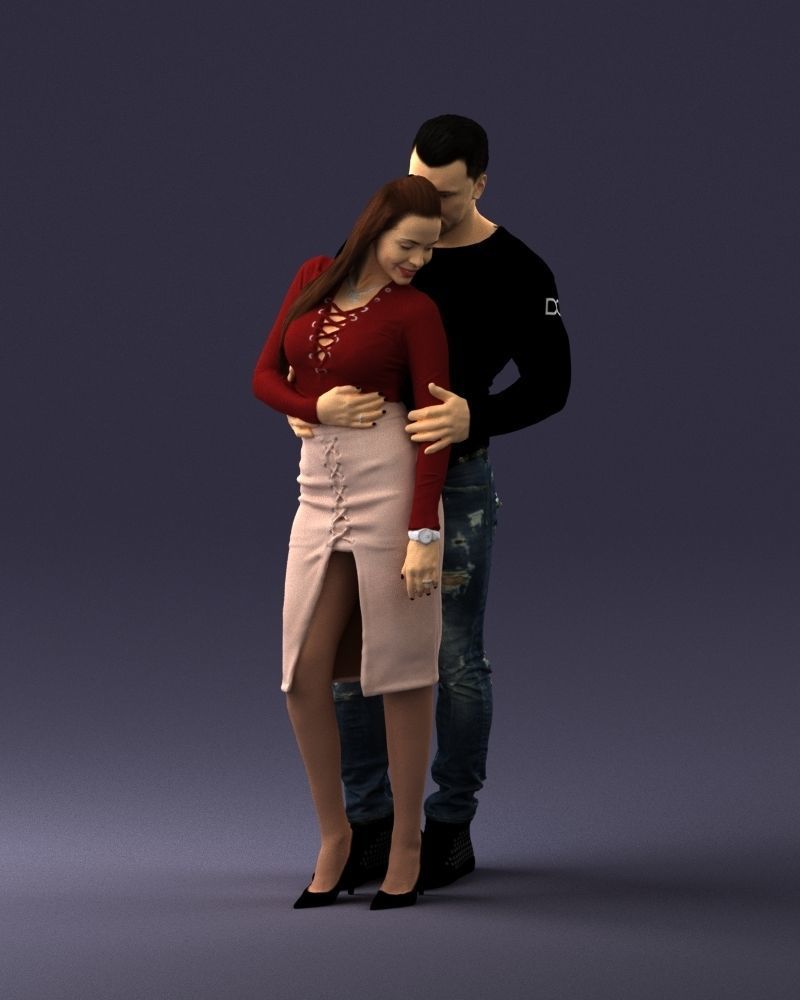 Beautiful fitness couple 0306 3D model_6