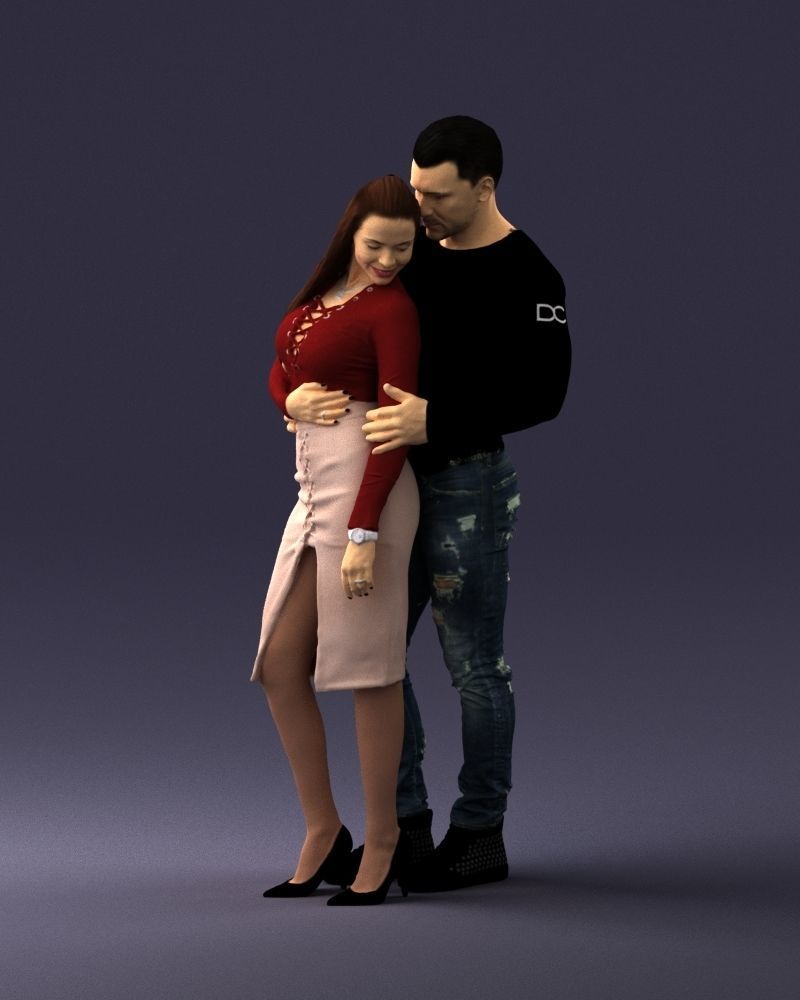 Beautiful fitness couple 0306 3D model_36