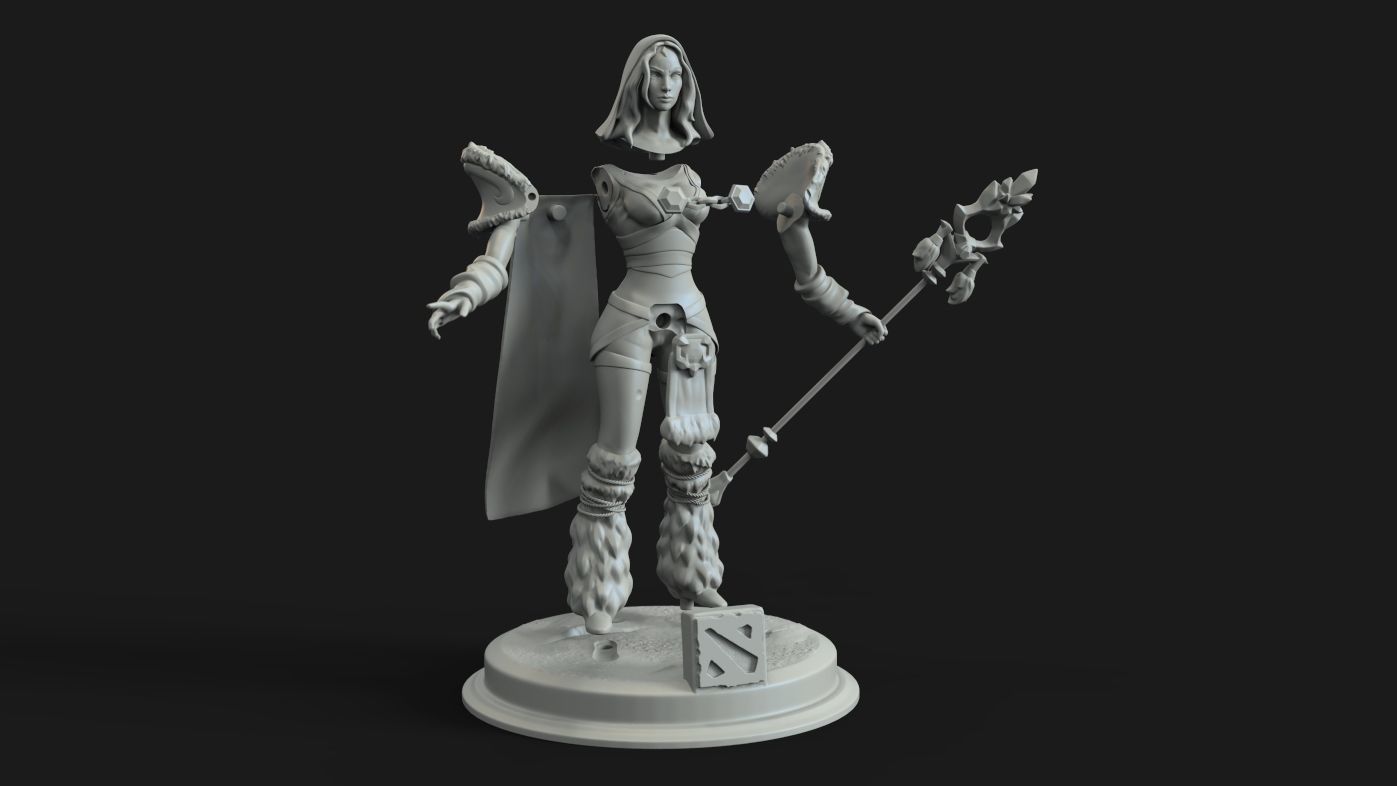 Crystal maiden 3D model_1