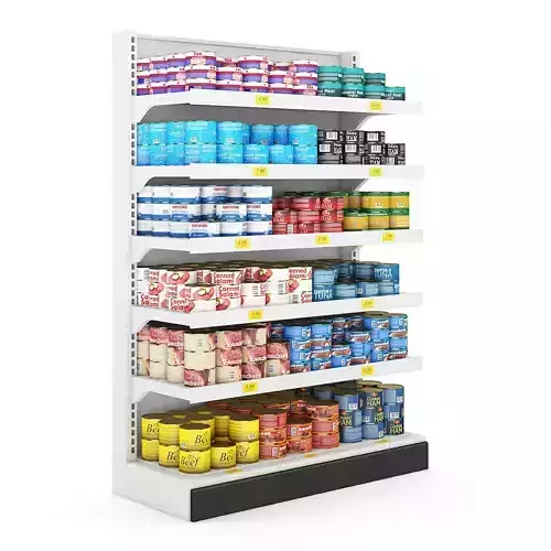 Supermarket Shelf 3D model