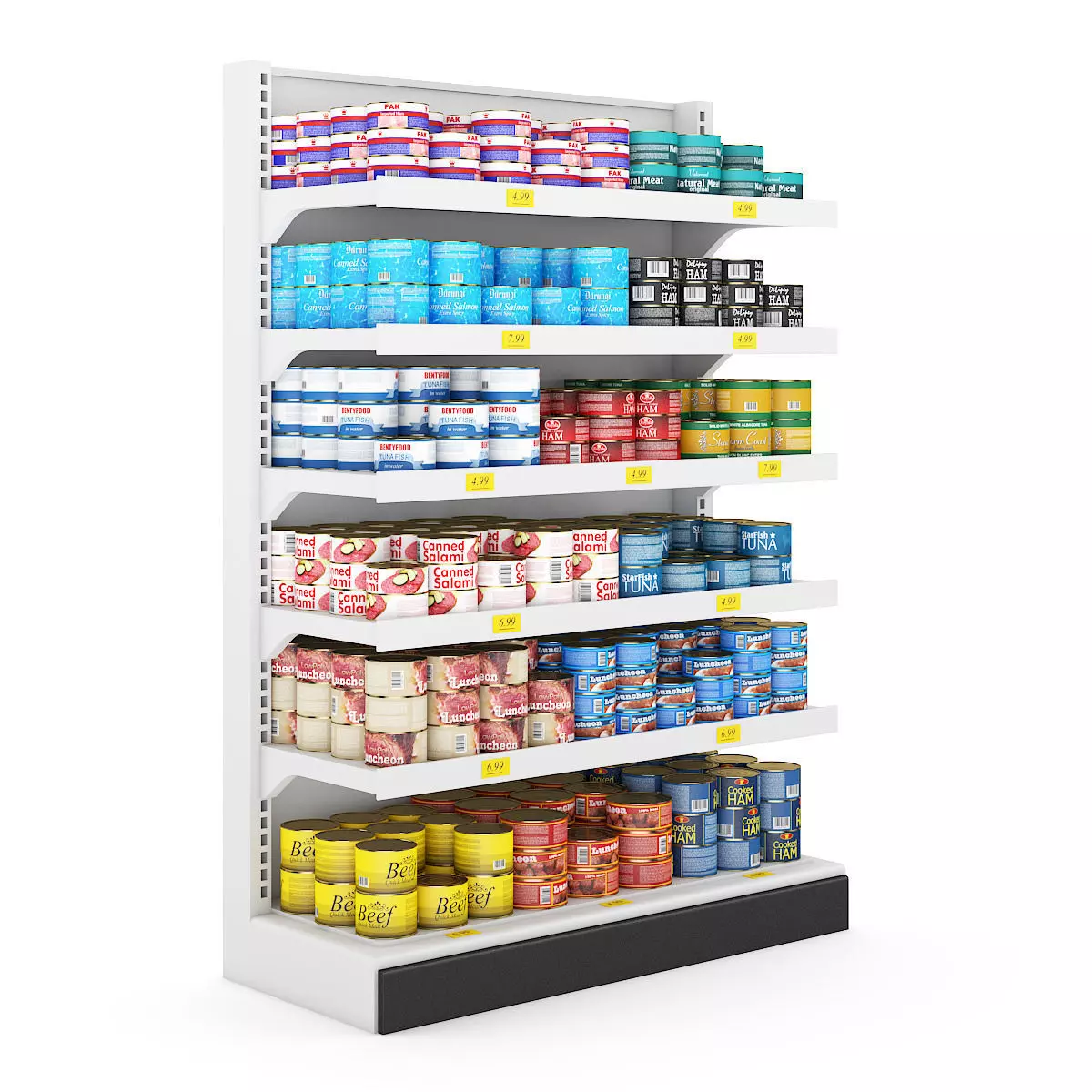 Supermarket Shelf 3D model_0