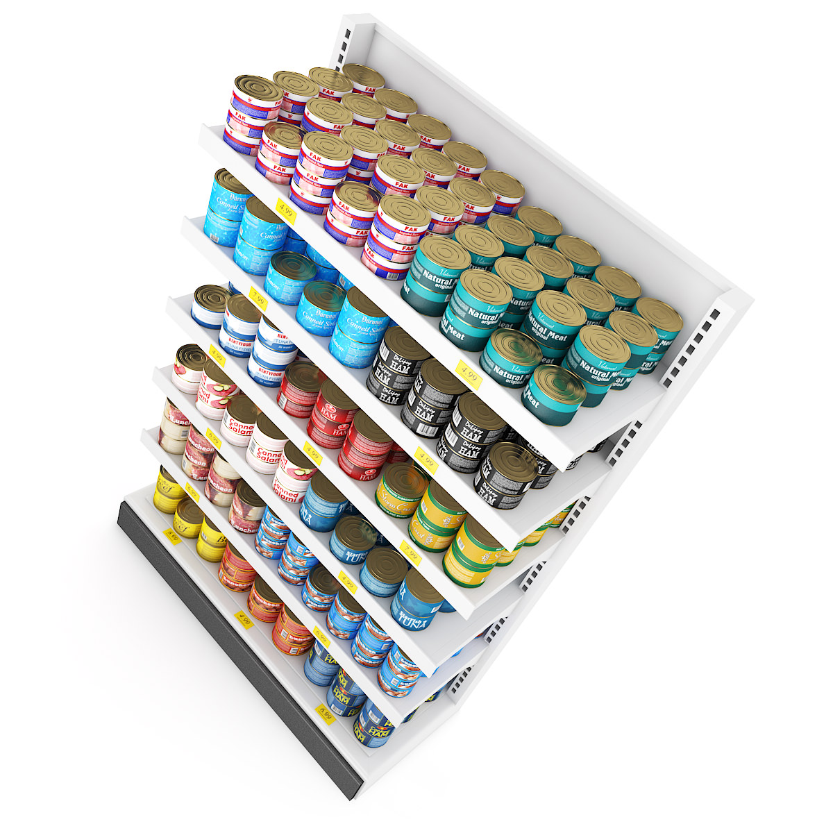 Supermarket Shelf 3D model_1