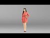 000275 Beautiful Female Model in Red Dress 0628 3dp 3D print model_1