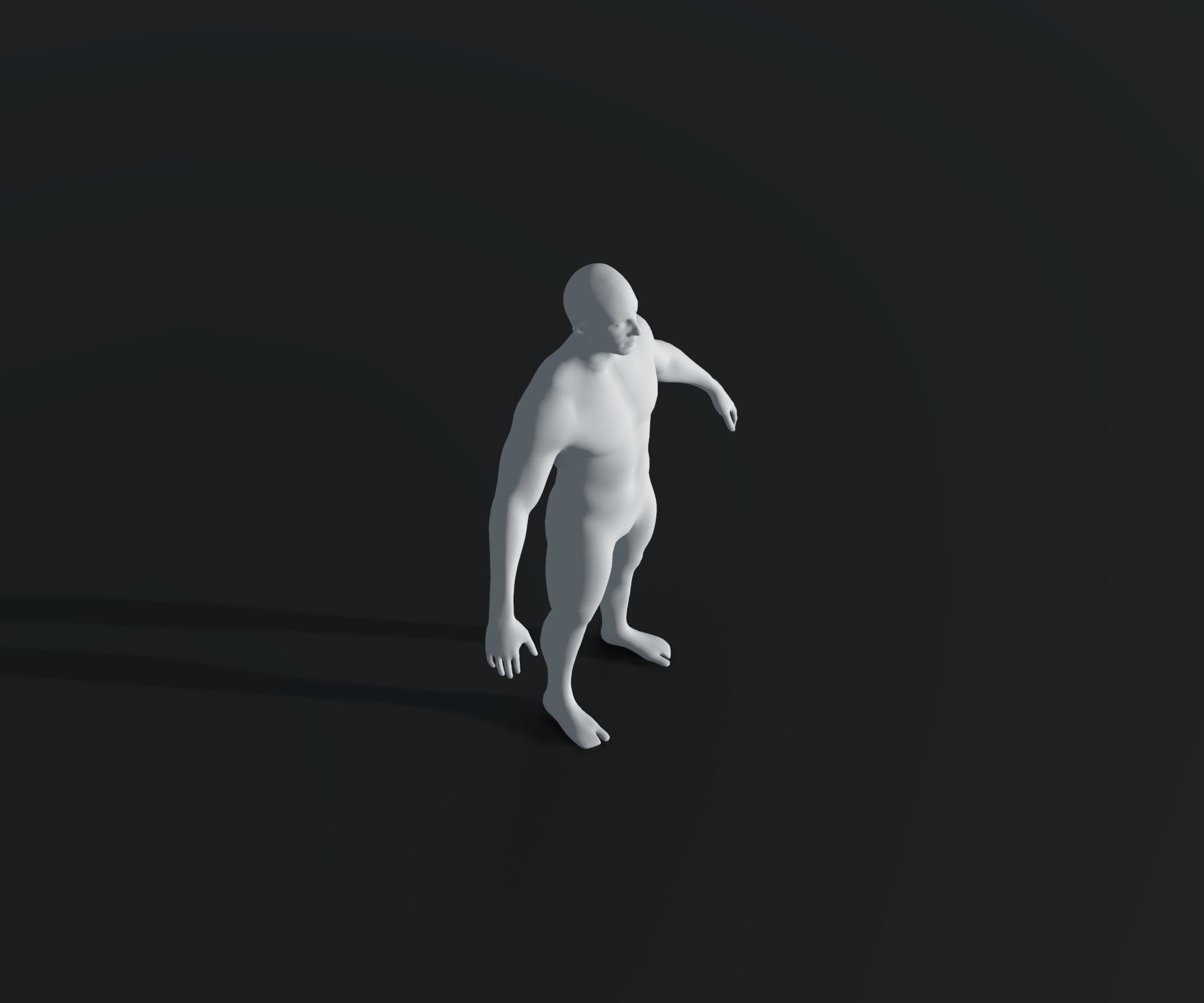 Male Female Body Base Mesh 28 Animations 3D Model 20k Polygons Low-poly 3D model_42