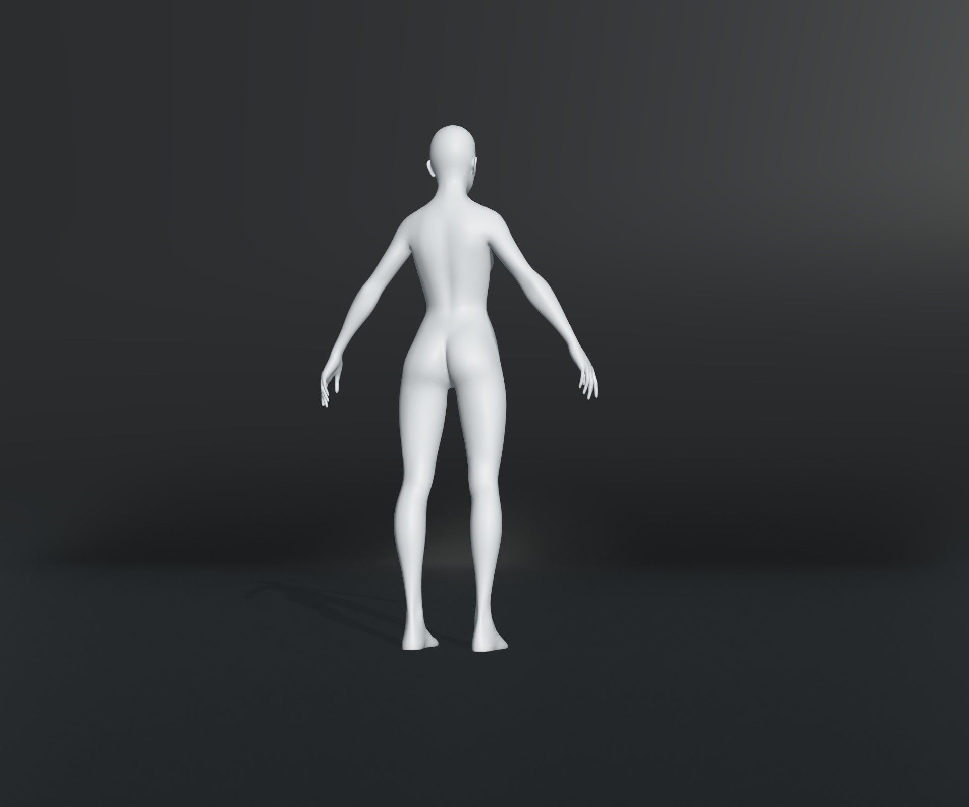 Male Female Body Base Mesh 28 Animations 3D Model 20k Polygons Low-poly 3D model_15
