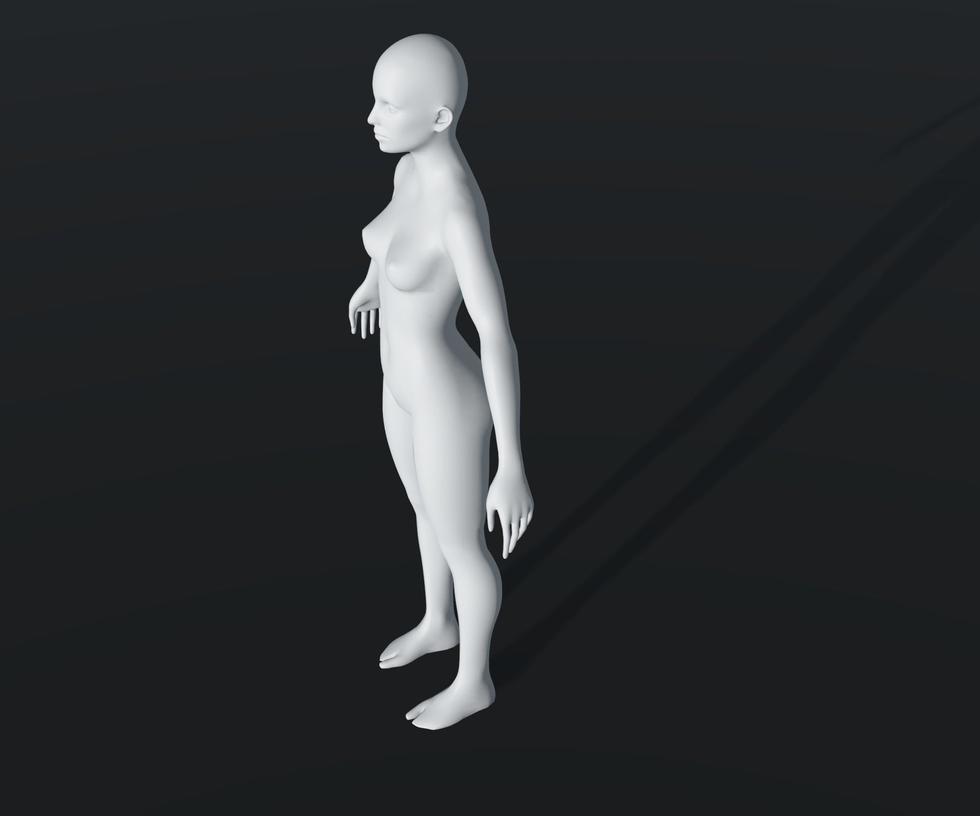 Male Female Body Base Mesh 28 Animations 3D Model 20k Polygons Low-poly 3D model_19