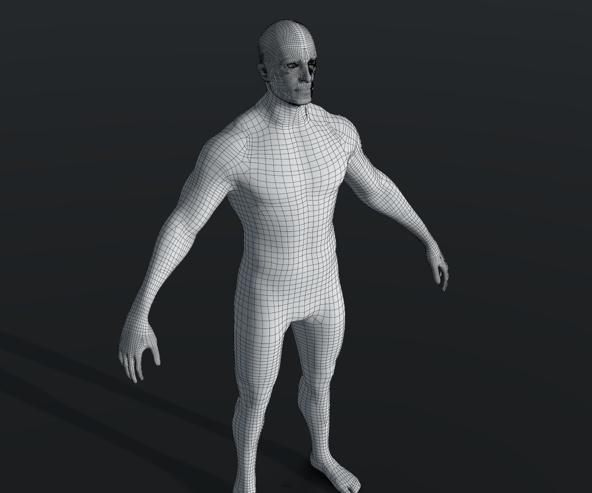 Male Female Body Base Mesh 28 Animations 3D Model 20k Polygons Low-poly 3D model_26