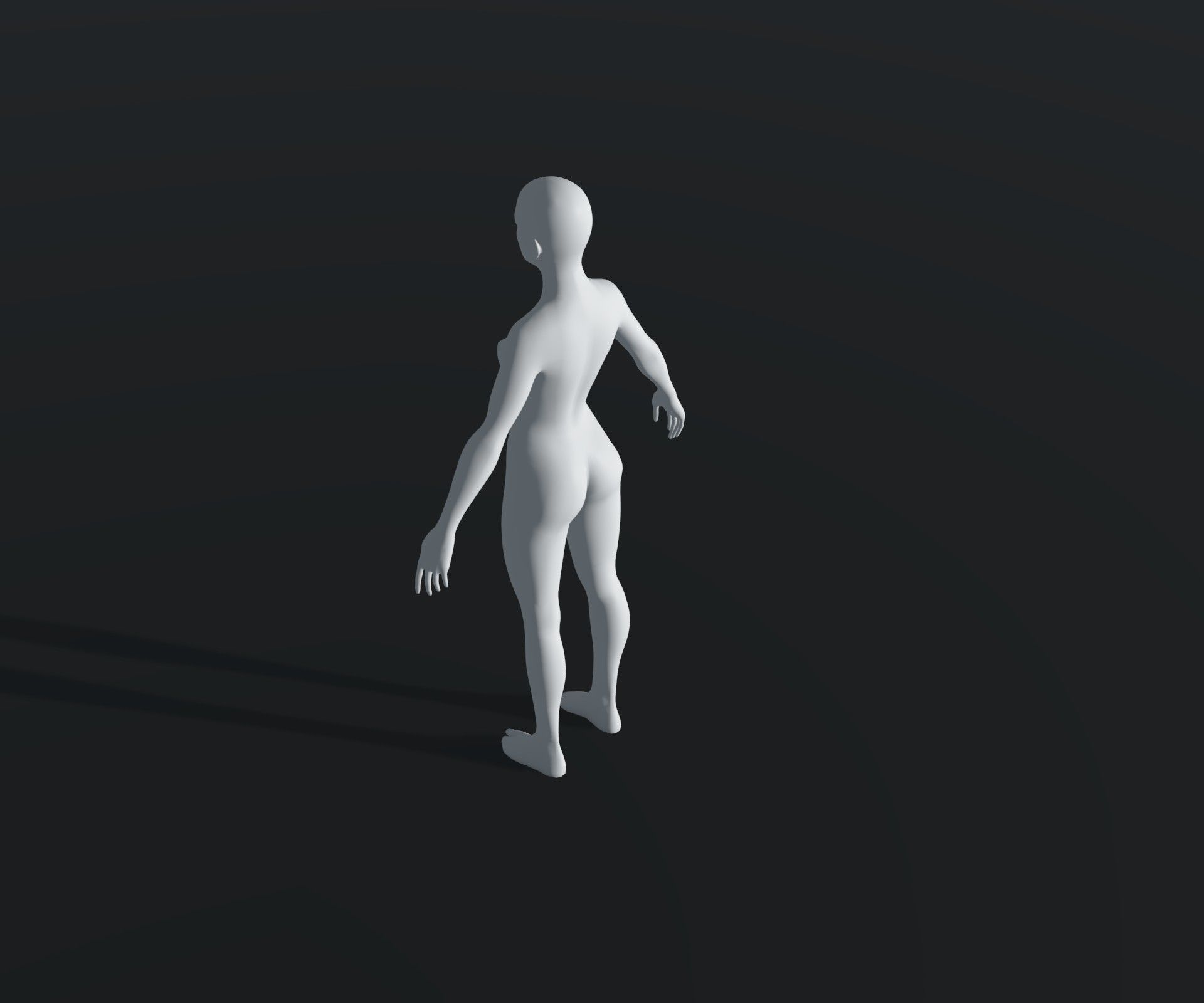 Male Female Body Base Mesh 28 Animations 3D Model 20k Polygons Low-poly 3D model_14