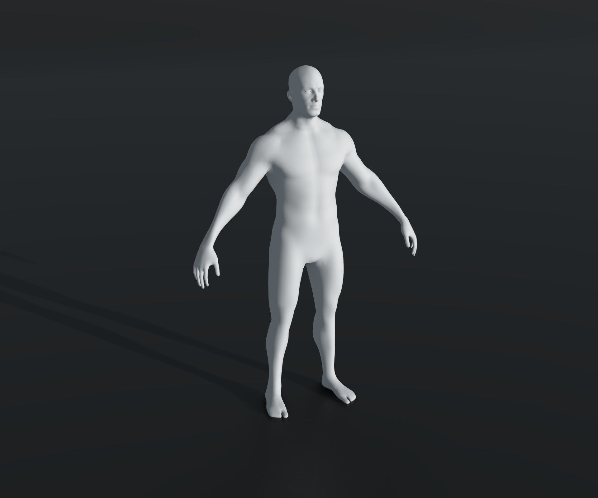Male Female Body Base Mesh 28 Animations 3D Model 20k Polygons Low-poly 3D model_25