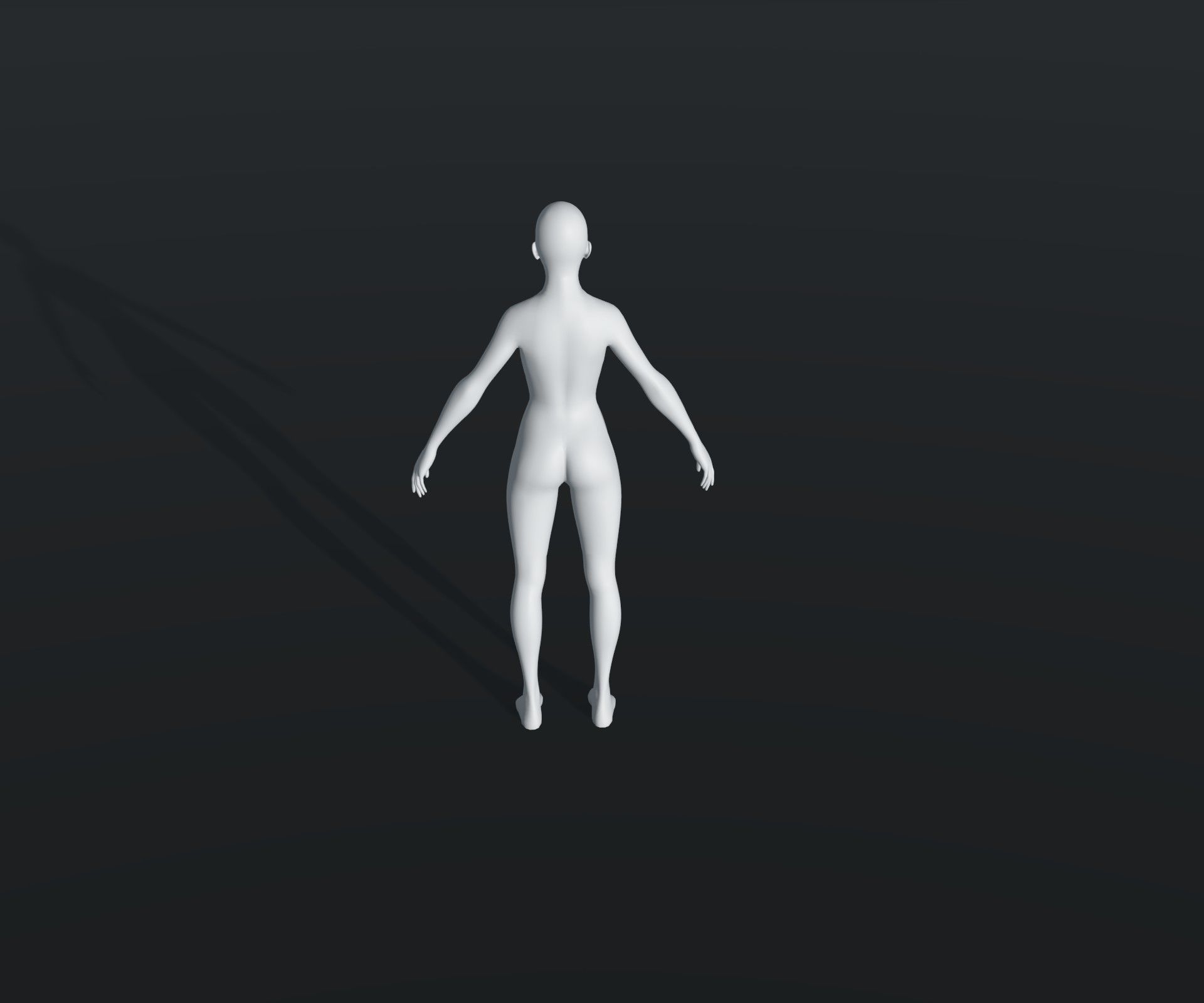 Male Female Body Base Mesh 28 Animations 3D Model 20k Polygons Low-poly 3D model_12