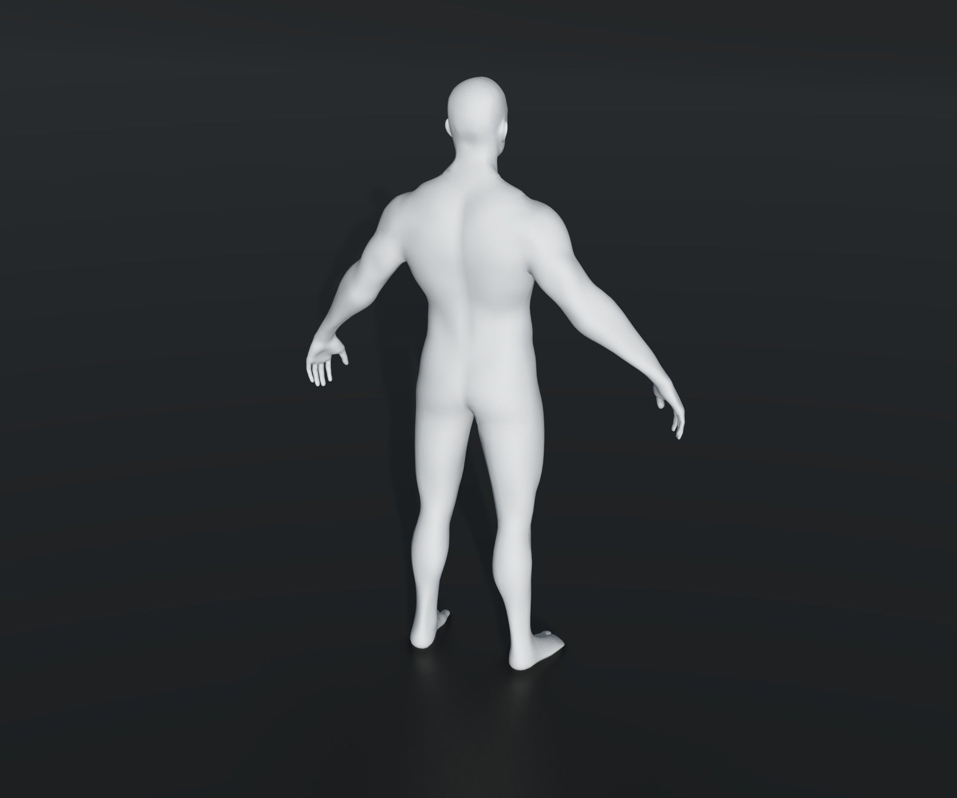 Male Female Body Base Mesh 28 Animations 3D Model 20k Polygons Low-poly 3D model_32