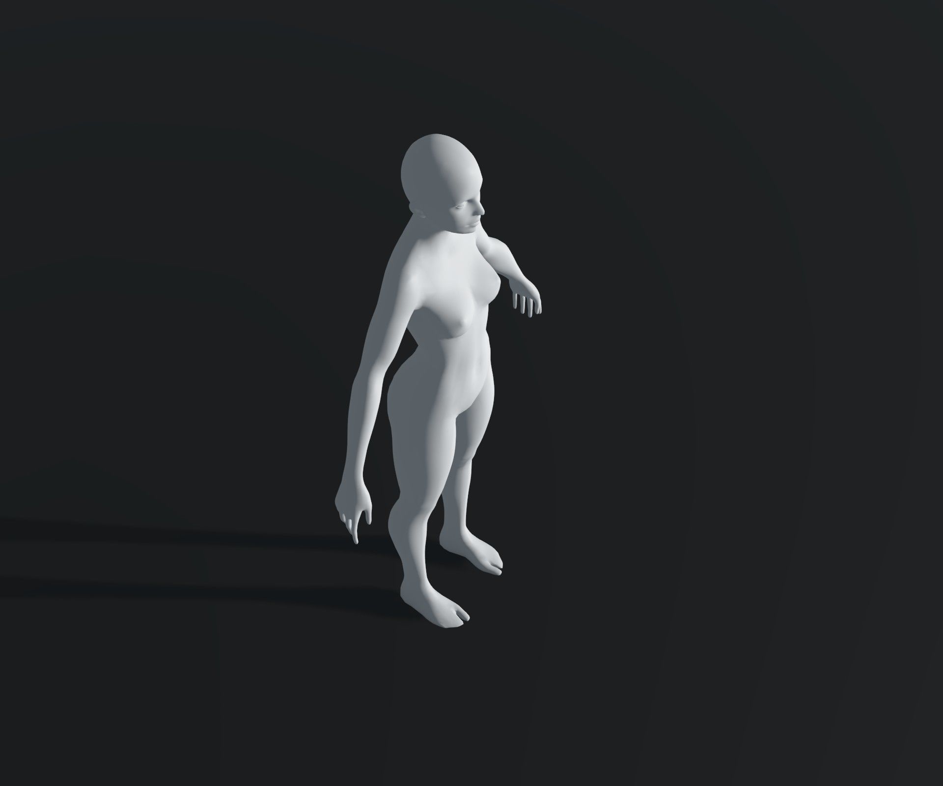 Male Female Body Base Mesh 28 Animations 3D Model 20k Polygons Low-poly 3D model_9