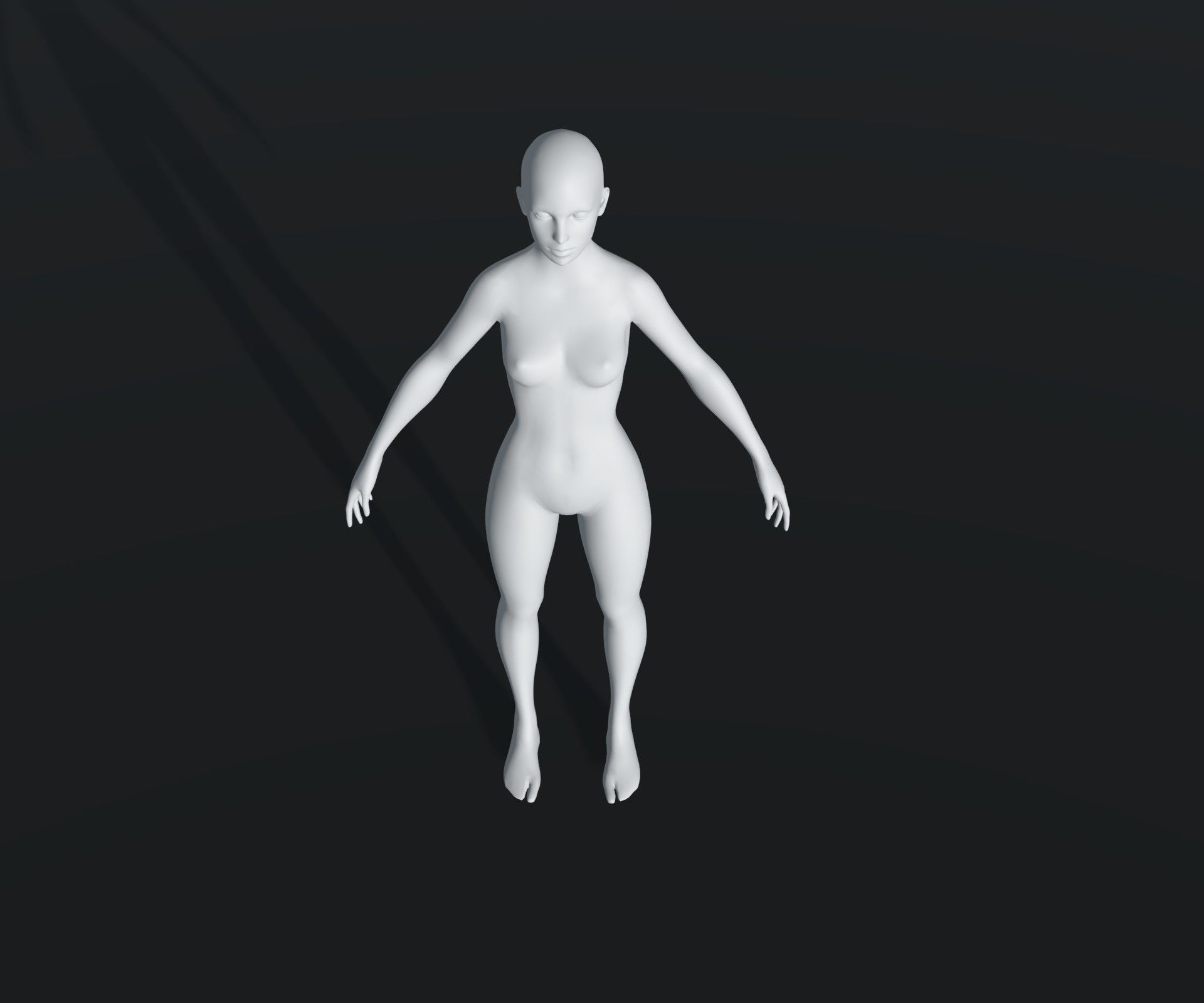 Male Female Body Base Mesh 28 Animations 3D Model 20k Polygons Low-poly 3D model_17