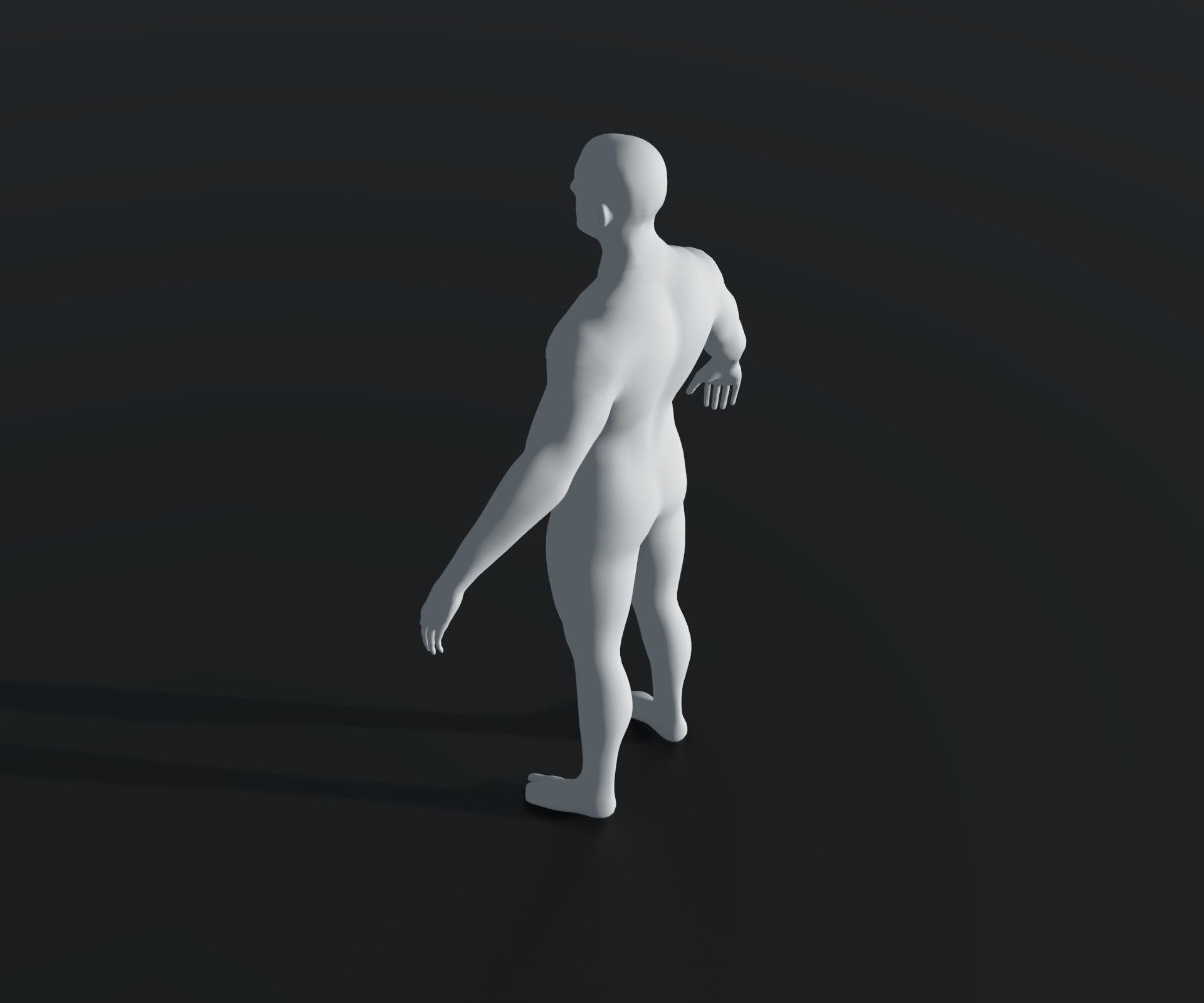 Male Female Body Base Mesh 28 Animations 3D Model 20k Polygons Low-poly 3D model_34