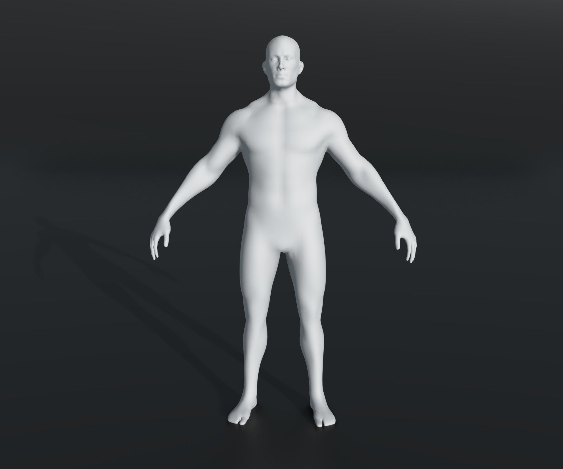 Male Female Body Base Mesh 28 Animations 3D Model 20k Polygons Low-poly 3D model_29