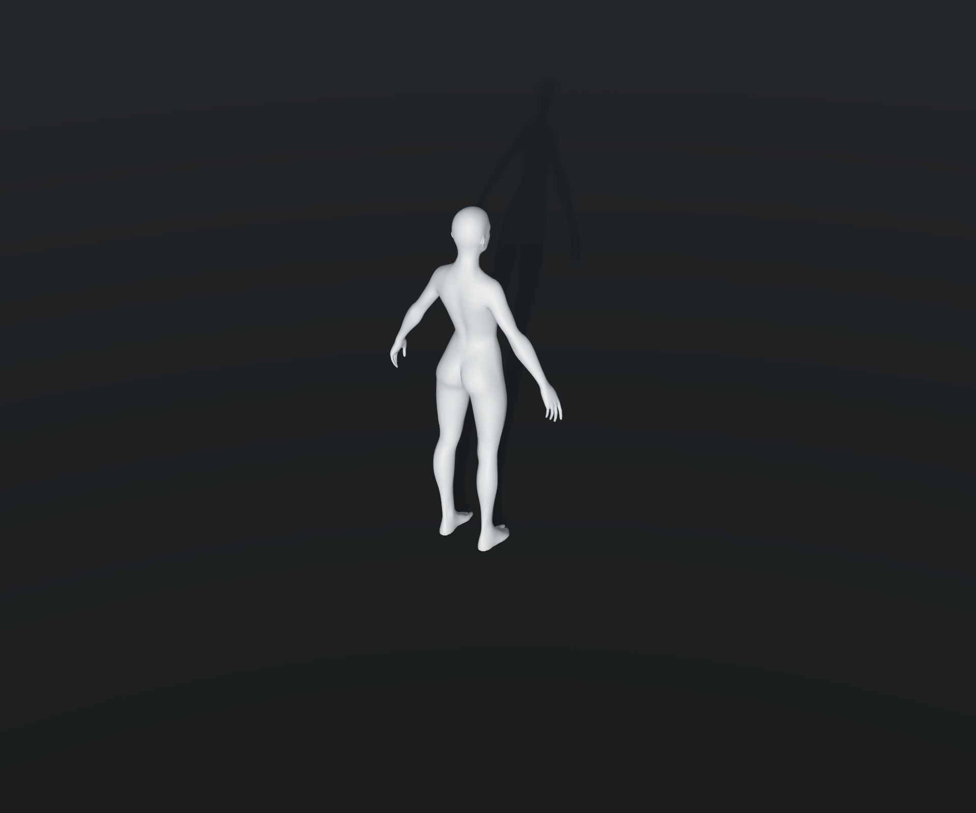 Male Female Body Base Mesh 28 Animations 3D Model 20k Polygons Low-poly 3D model_13