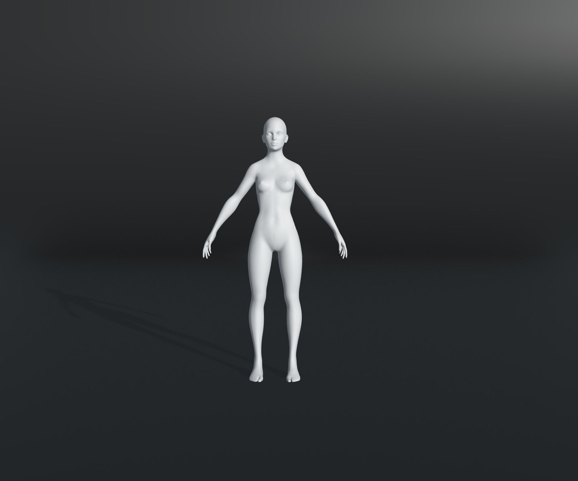 Male Female Body Base Mesh 28 Animations 3D Model 20k Polygons Low-poly 3D model_22