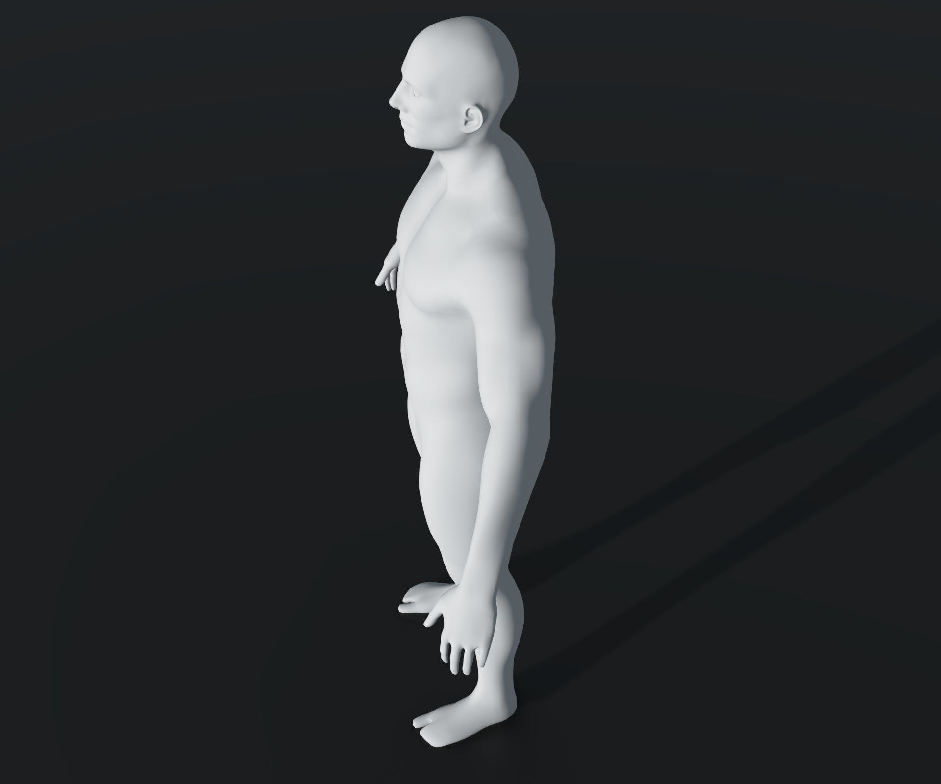 Male Female Body Base Mesh 28 Animations 3D Model 20k Polygons Low-poly 3D model_43