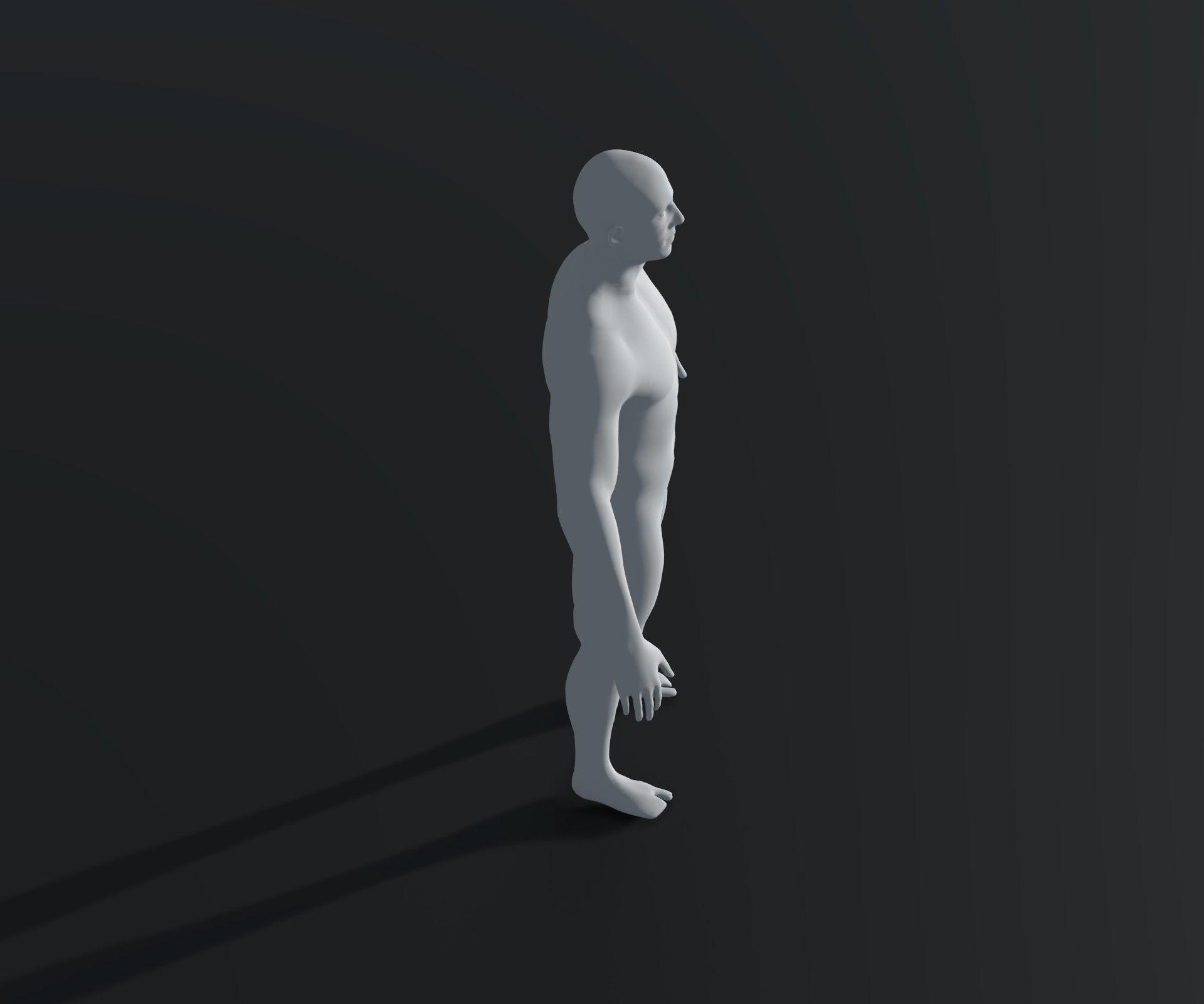 Male Female Body Base Mesh 28 Animations 3D Model 20k Polygons Low-poly 3D model_30