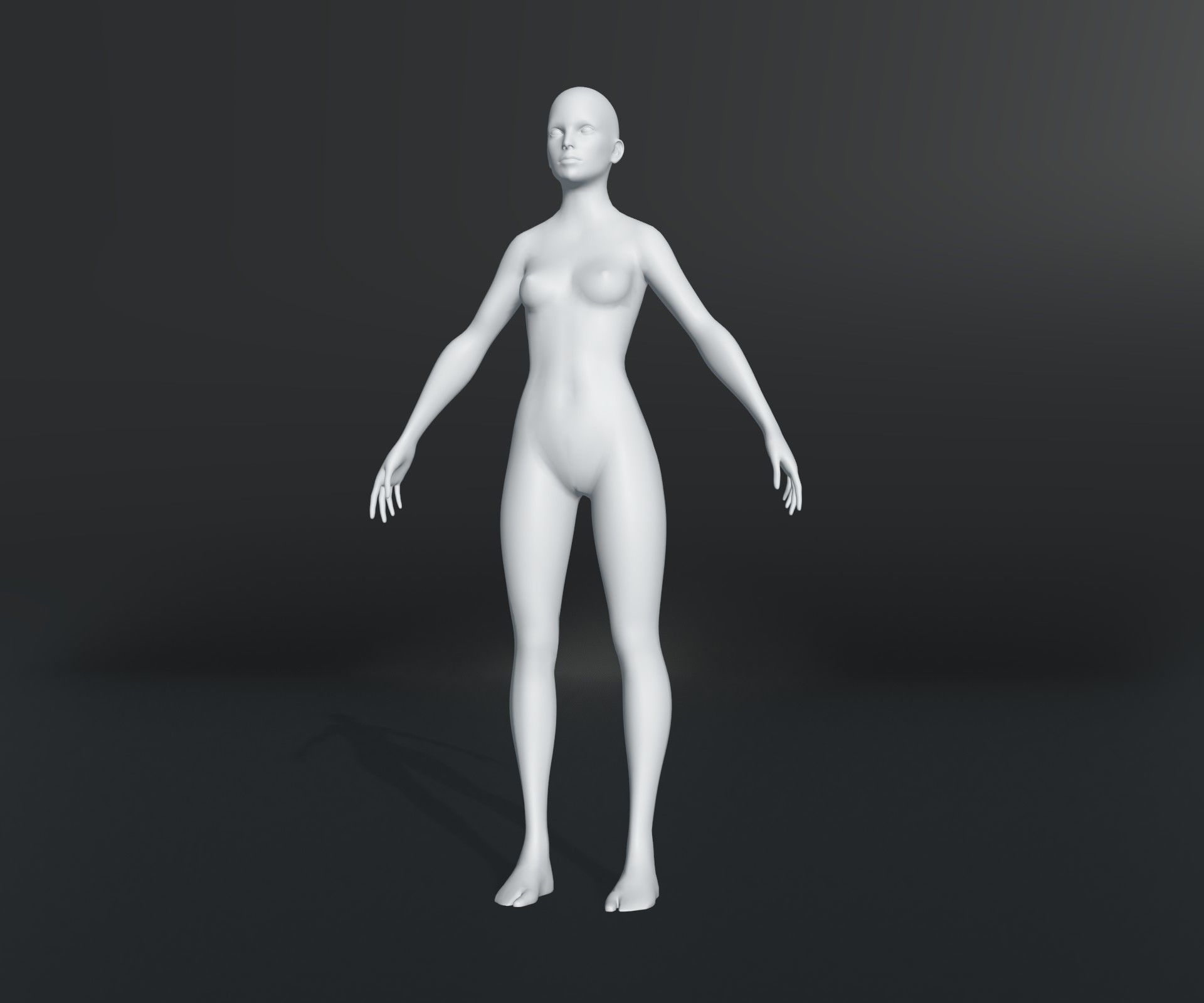 Male Female Body Base Mesh 28 Animations 3D Model 20k Polygons Low-poly 3D model_20