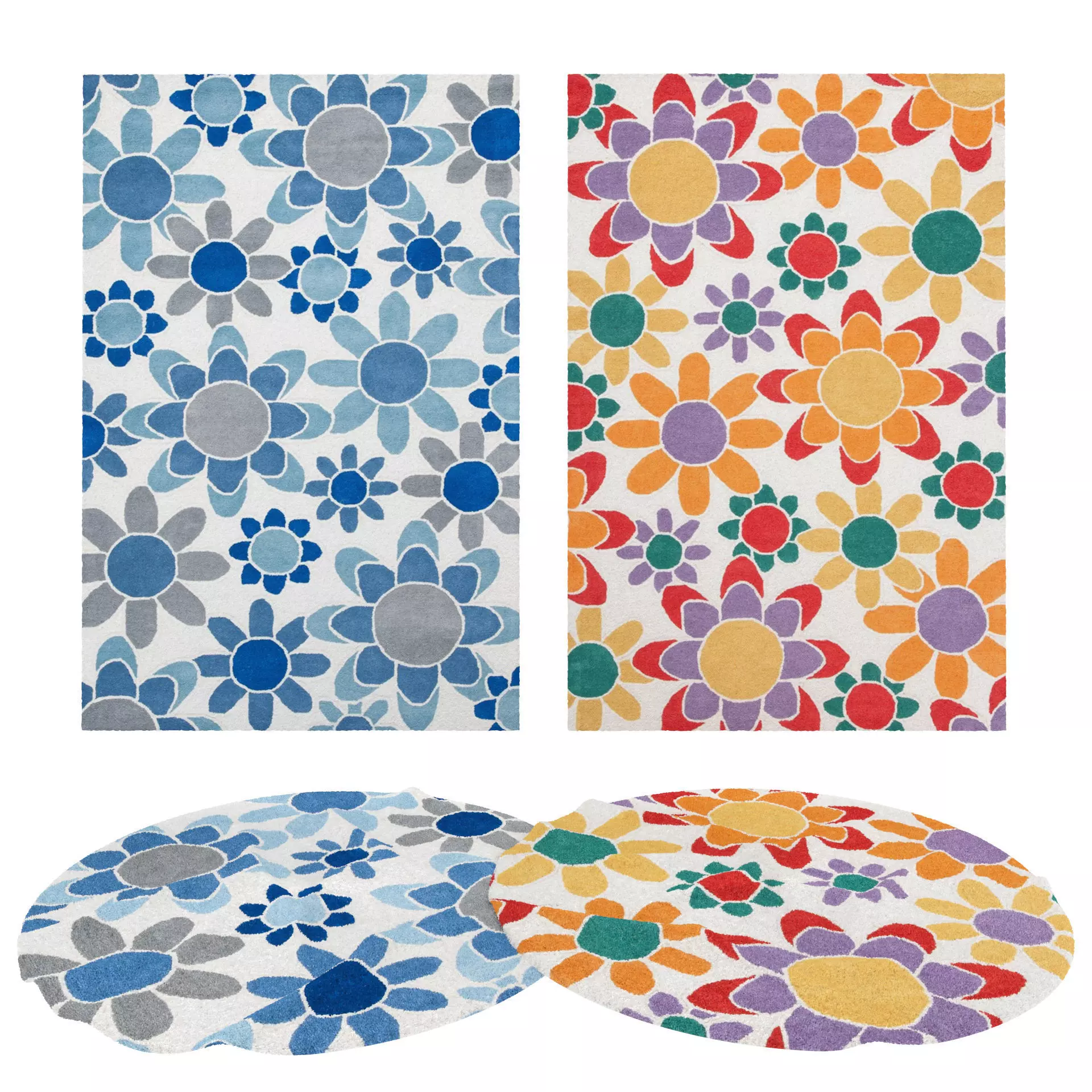 Rugs No 733 Low-poly 3D model_0