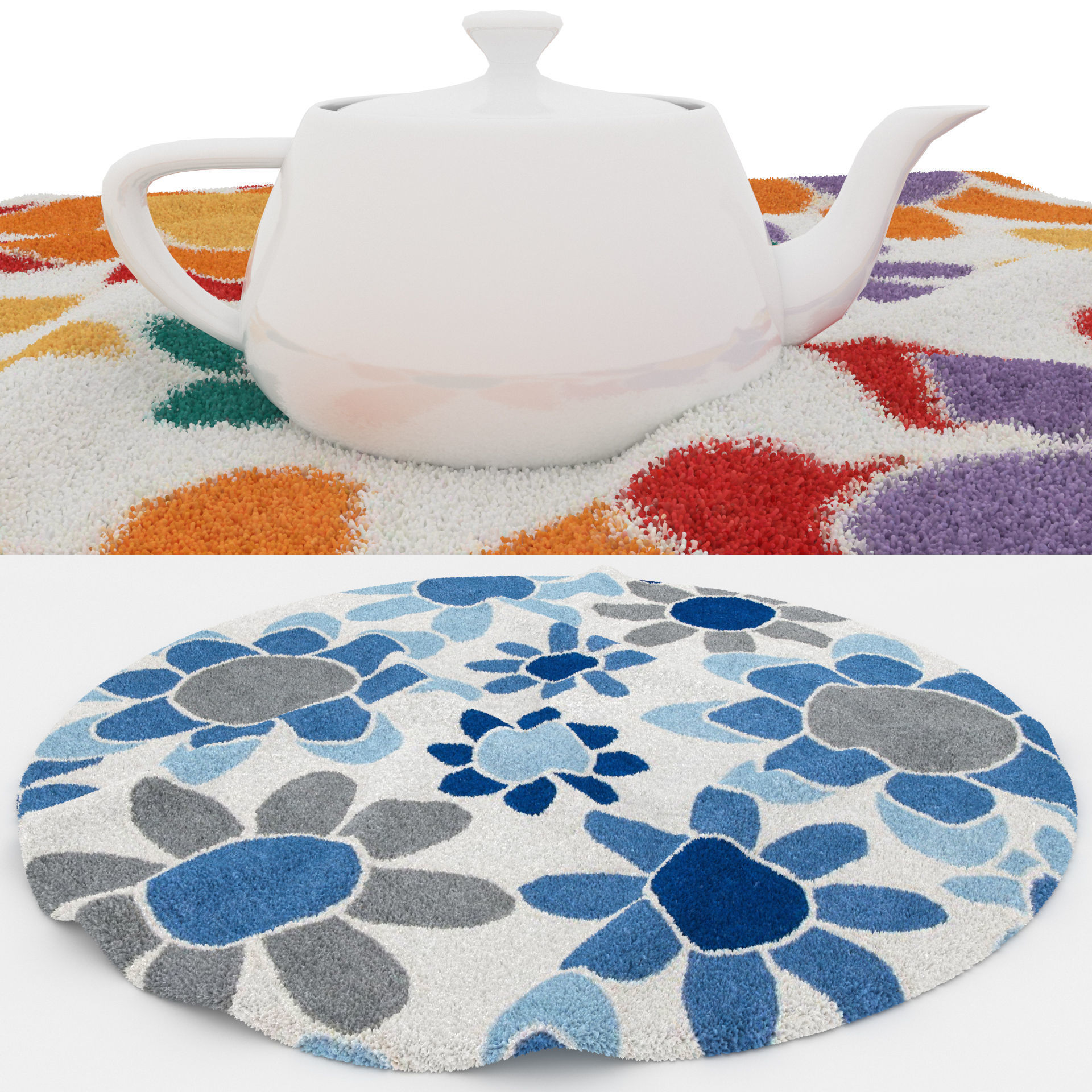 Rugs No 733 Low-poly 3D model_1