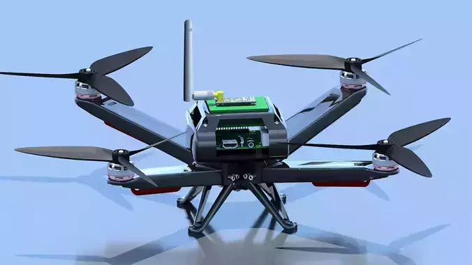 Raspberri Pi Drone 3D model Raspberri Pi Drone 3D model