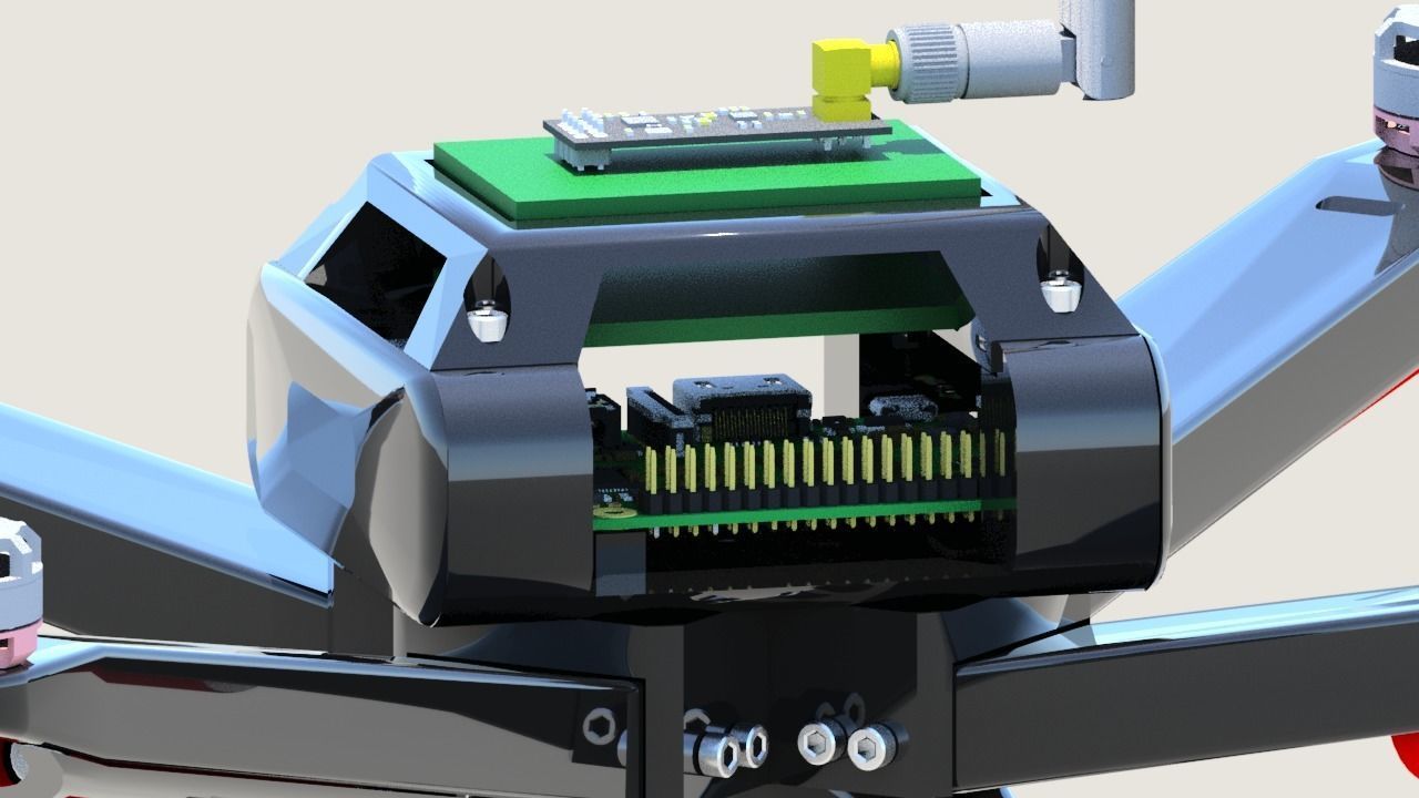 Raspberri Pi Drone 3D model_5