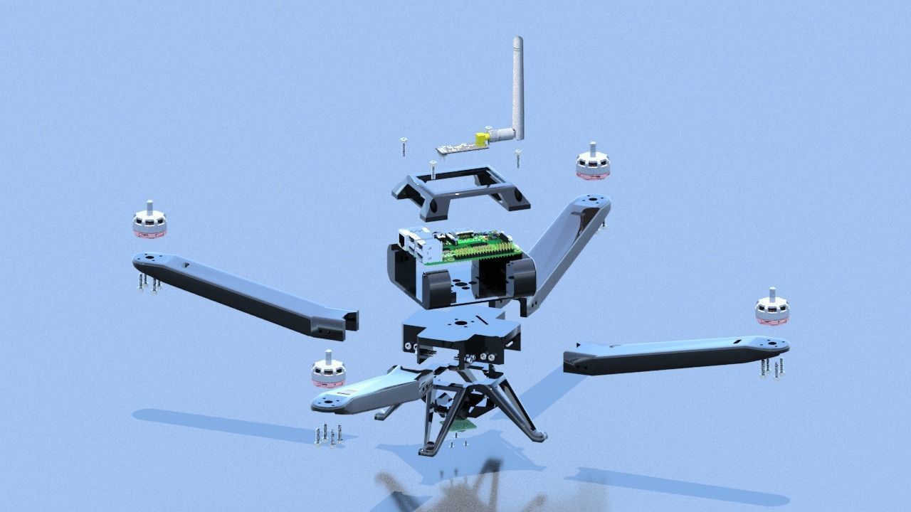 Raspberri Pi Drone 3D model_3