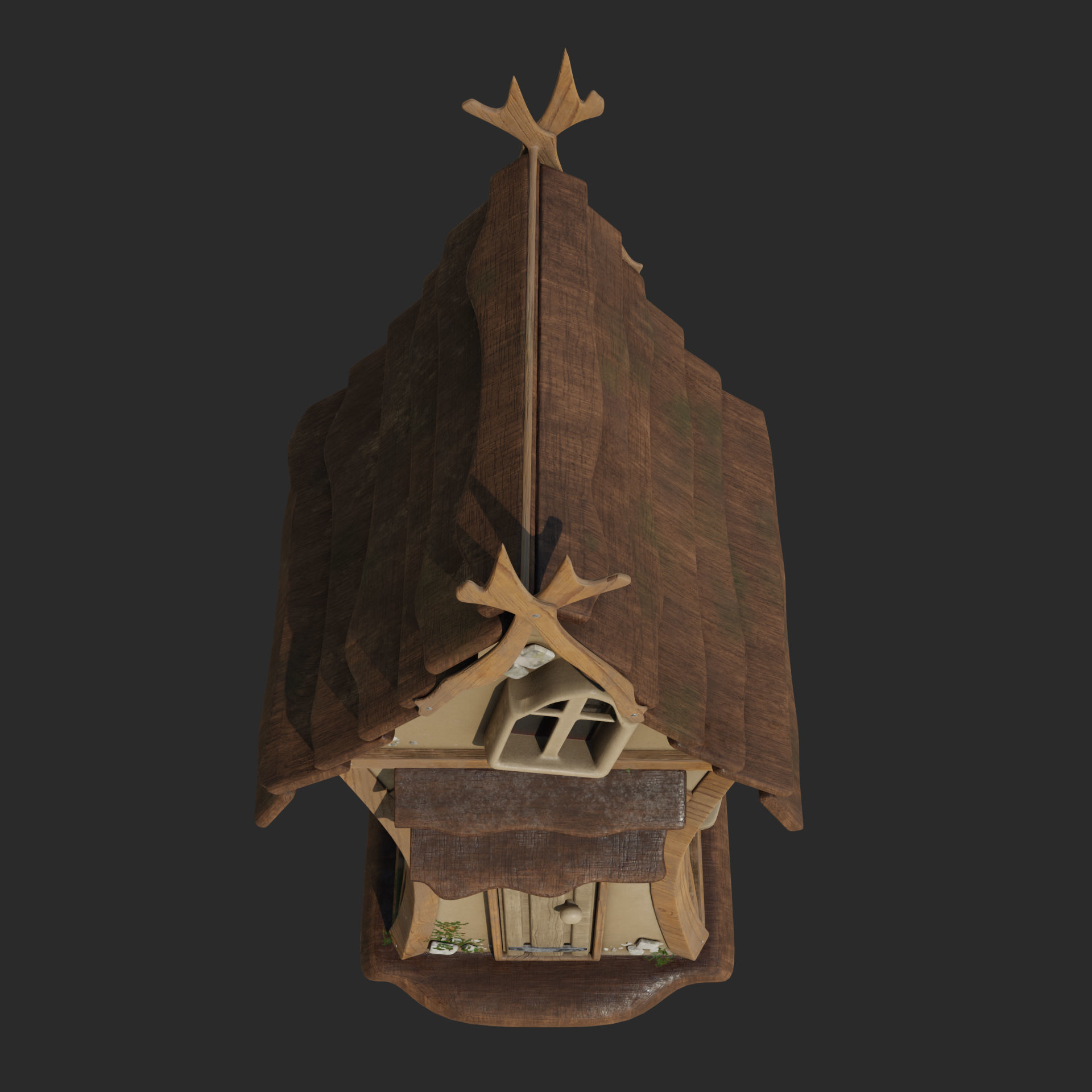 Magic Hut 2 Low-poly 3D model_2