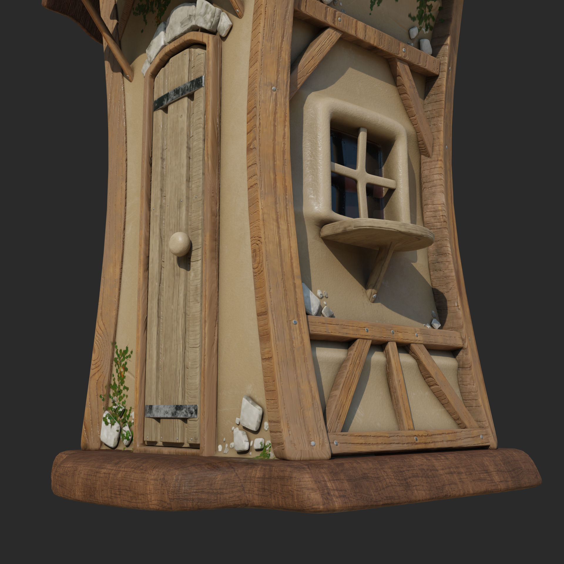 Magic Hut 2 Low-poly 3D model_10
