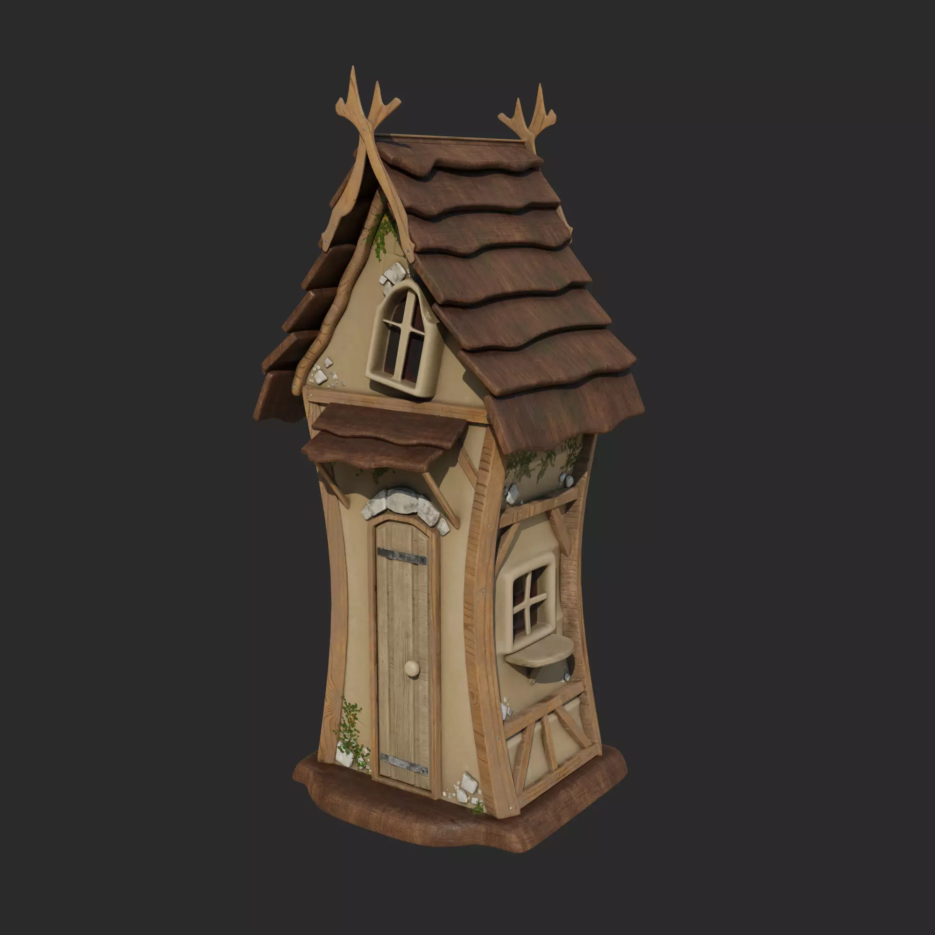 Magic Hut 2 Low-poly 3D model_0