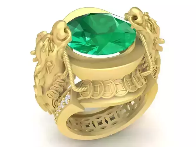 Fengshui Lucky Pixiu Men Ring 3371