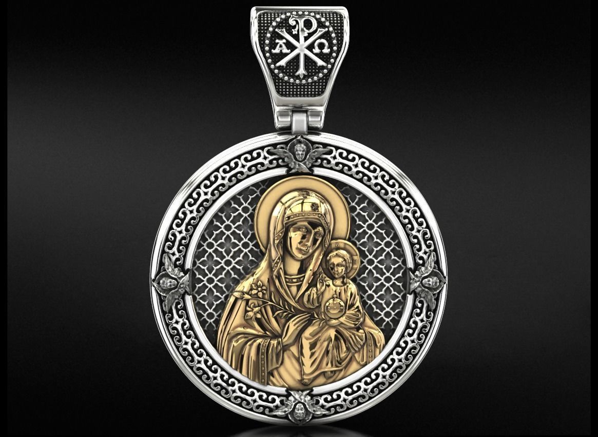 Pendant with the virgin 753 3D print model_9