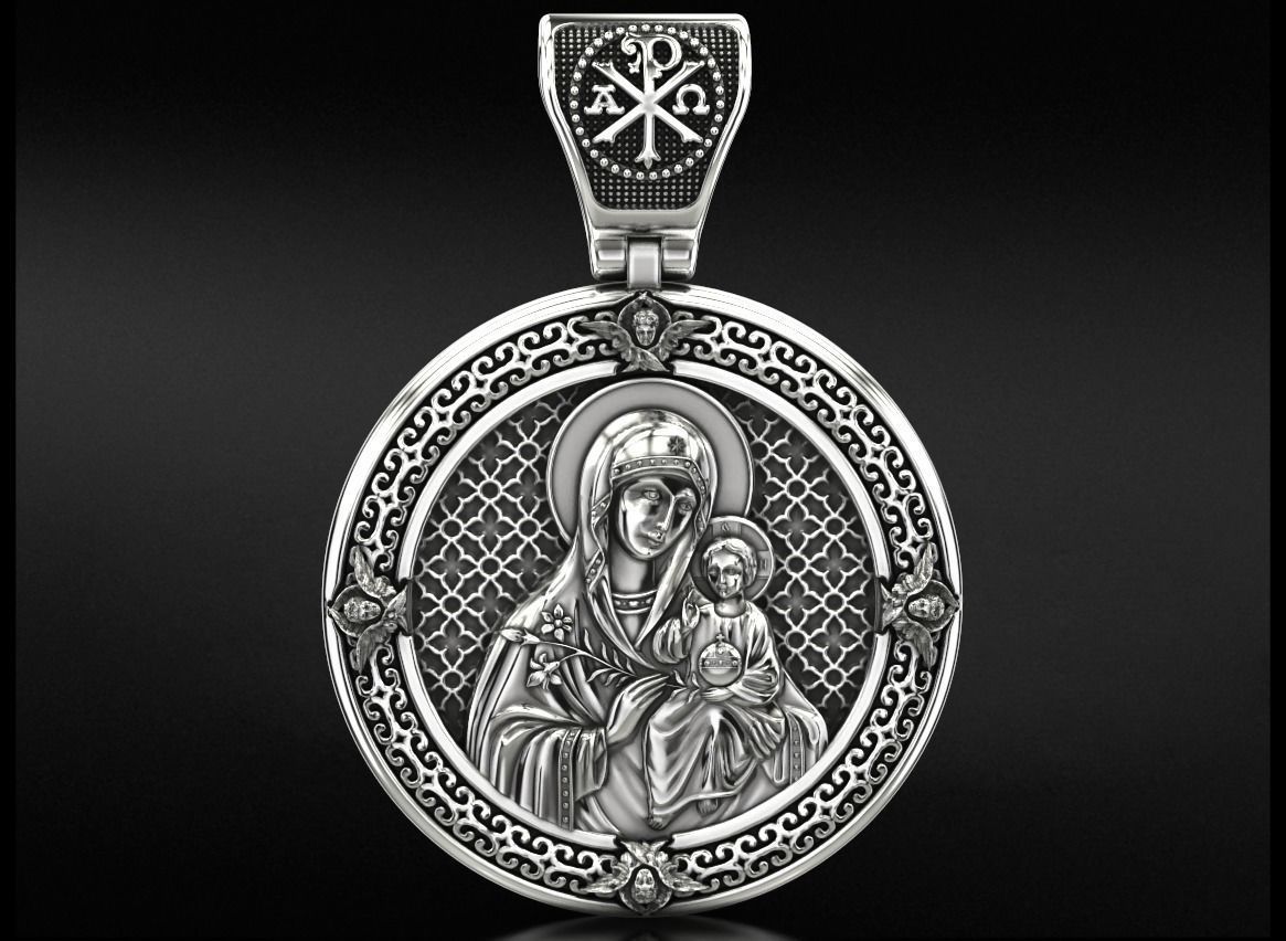 Pendant with the virgin 753 3D print model_11