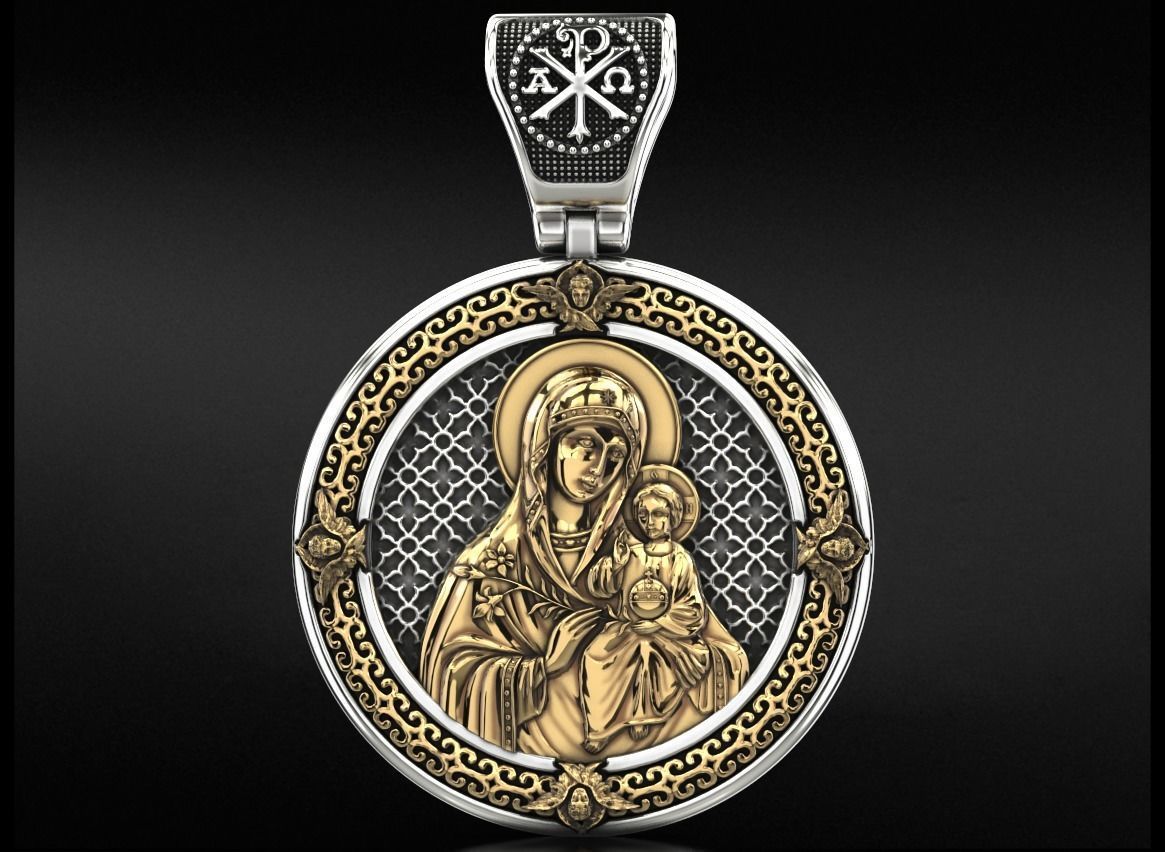 Pendant with the virgin 753 3D print model_6