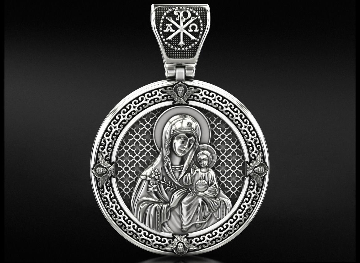 Pendant with the virgin 753 3D print model_10