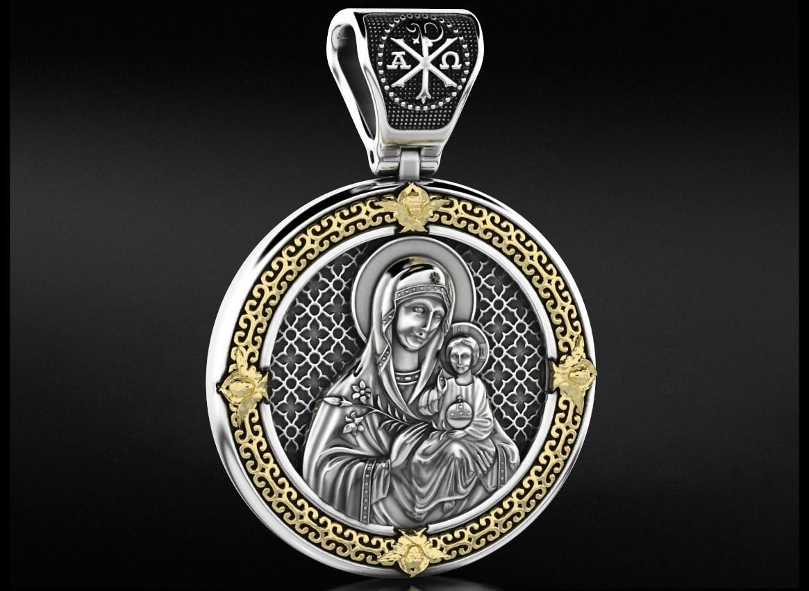 Pendant with the virgin 753 3D print model_5