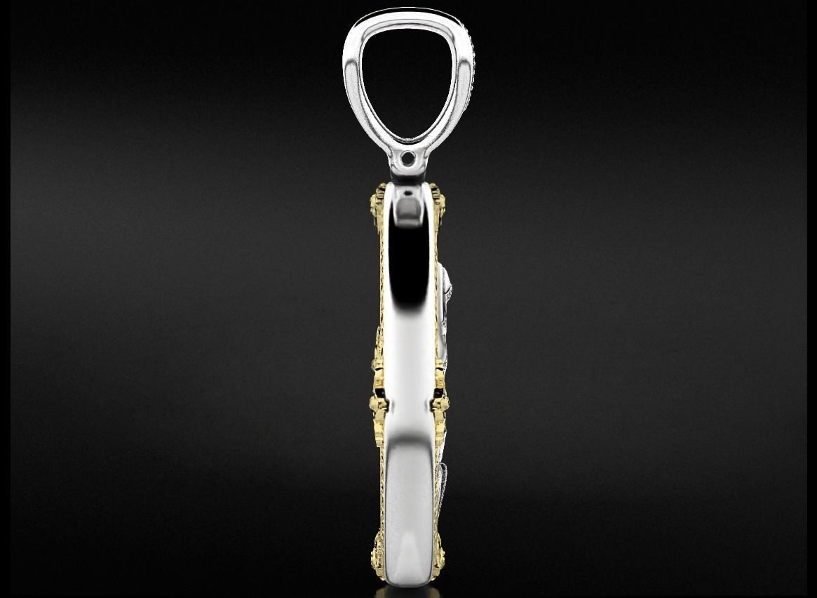 Pendant with the virgin 753 3D print model_4