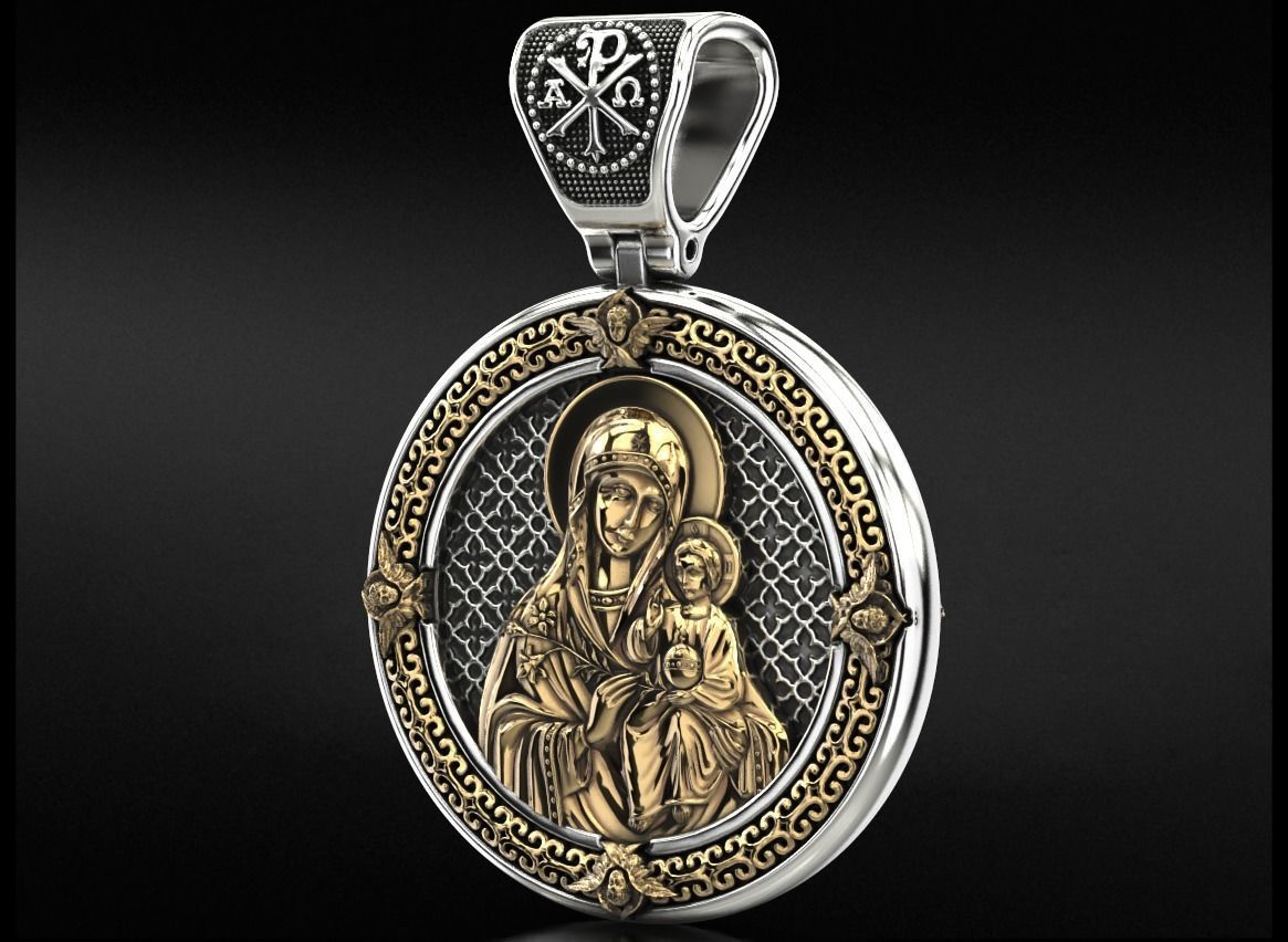 Pendant with the virgin 753 3D print model_7