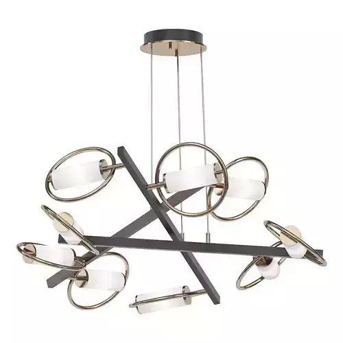 FLARE modern chandelier with circular glass shades
