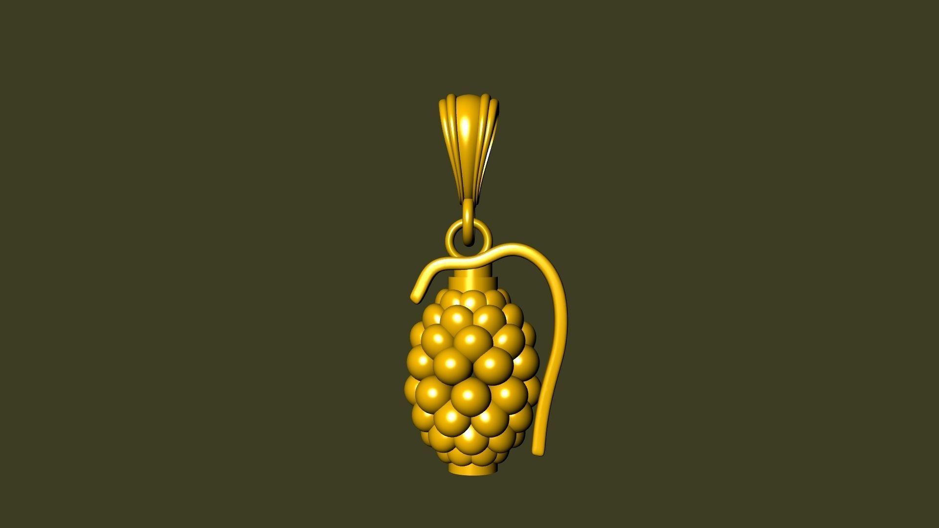 grenade pendant stl verified 3D print model_13
