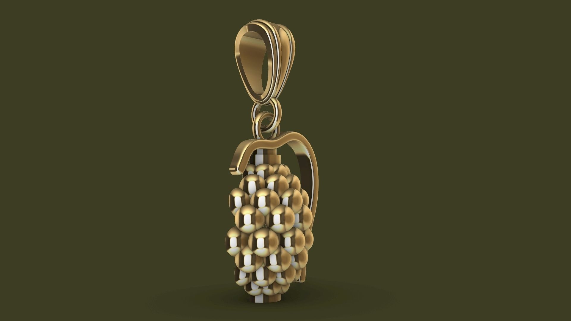 grenade pendant stl verified 3D print model_3
