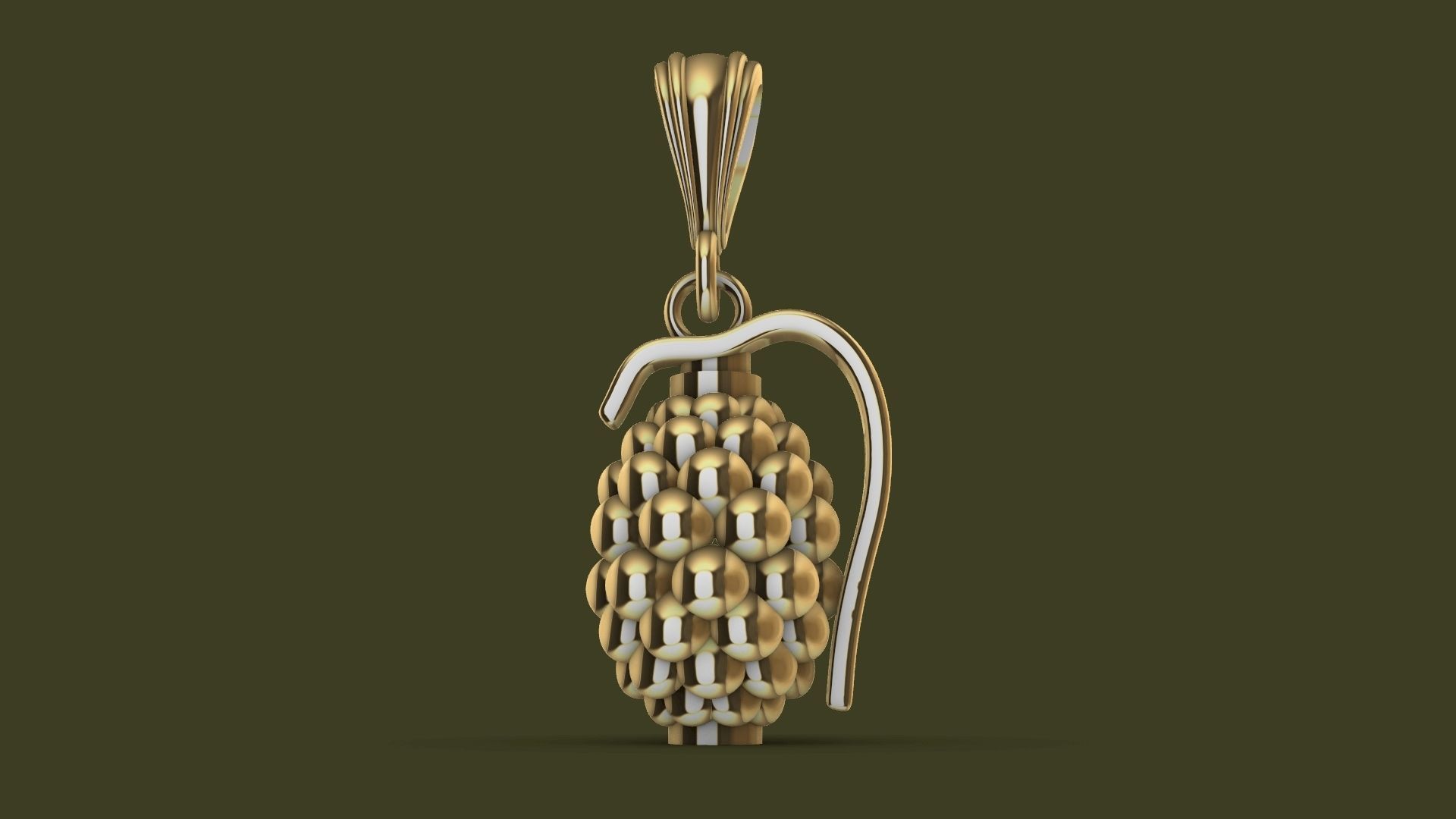 grenade pendant stl verified 3D print model_8