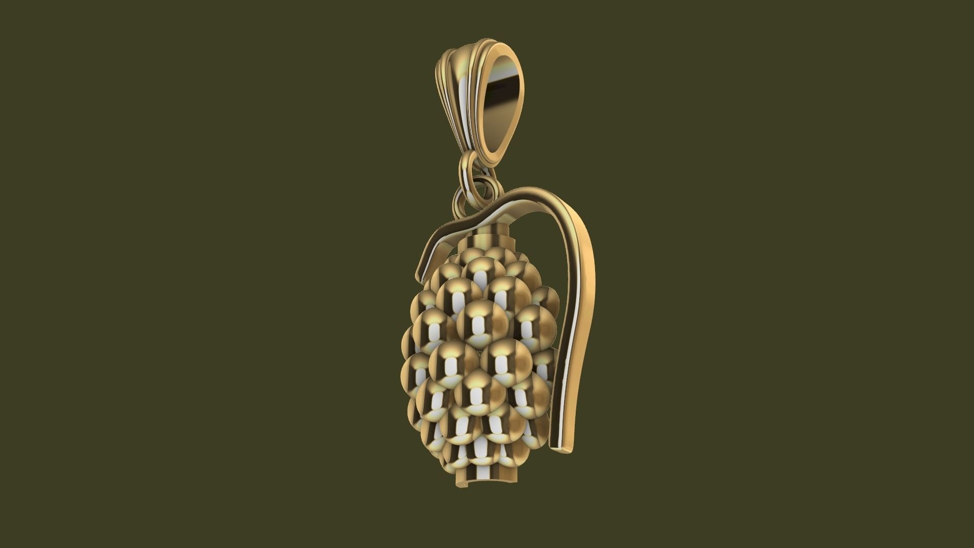 grenade pendant stl verified 3D print model_9