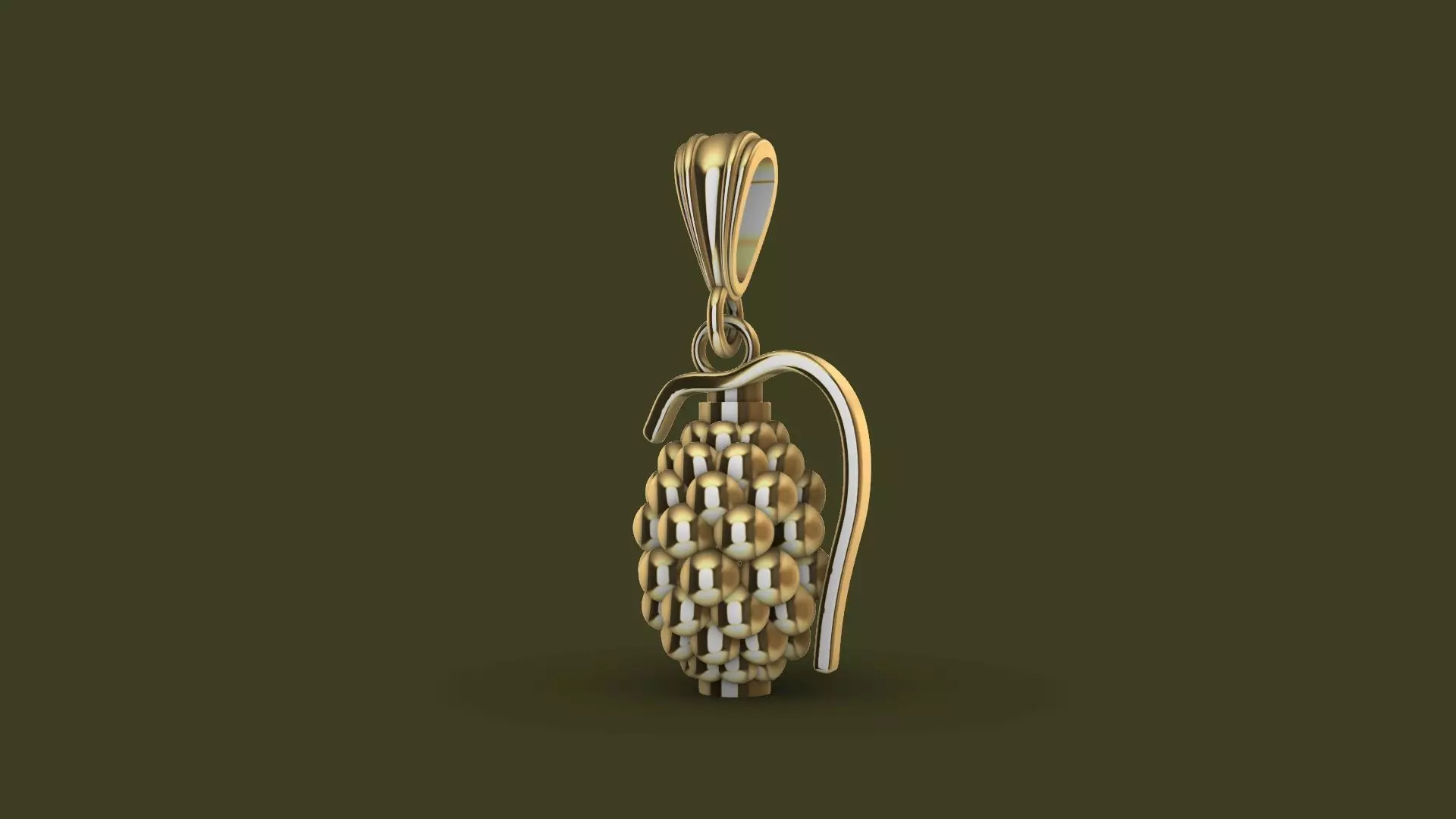 grenade pendant stl verified 3D print model_0