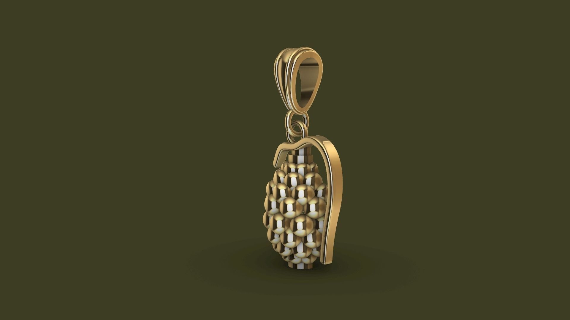 grenade pendant stl verified 3D print model_2