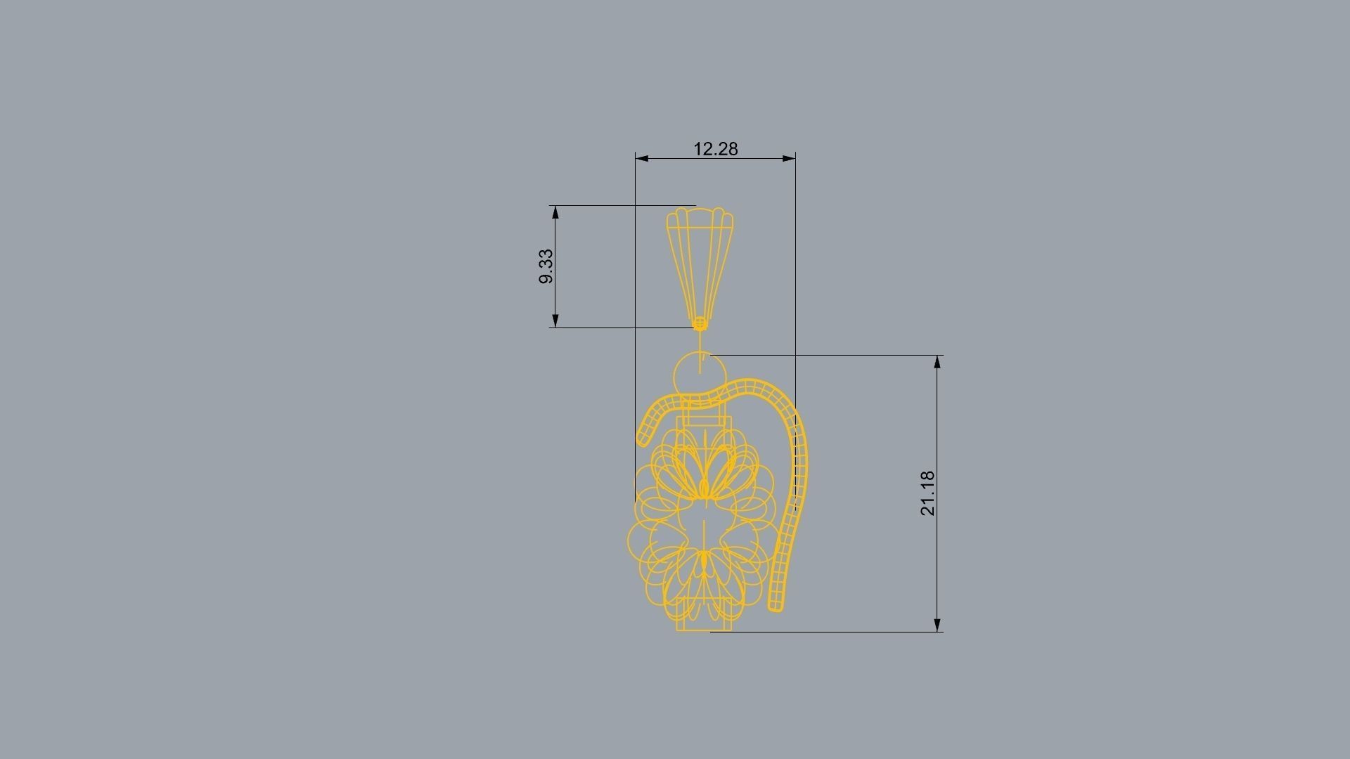 grenade pendant stl verified 3D print model_5