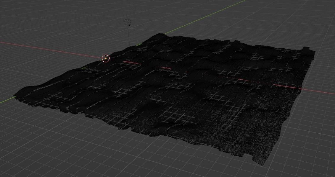 waves 3D piece of cloth Low-poly 3D model_2