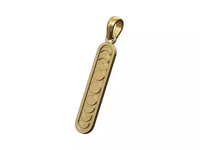 Lunar phases pendant with bail